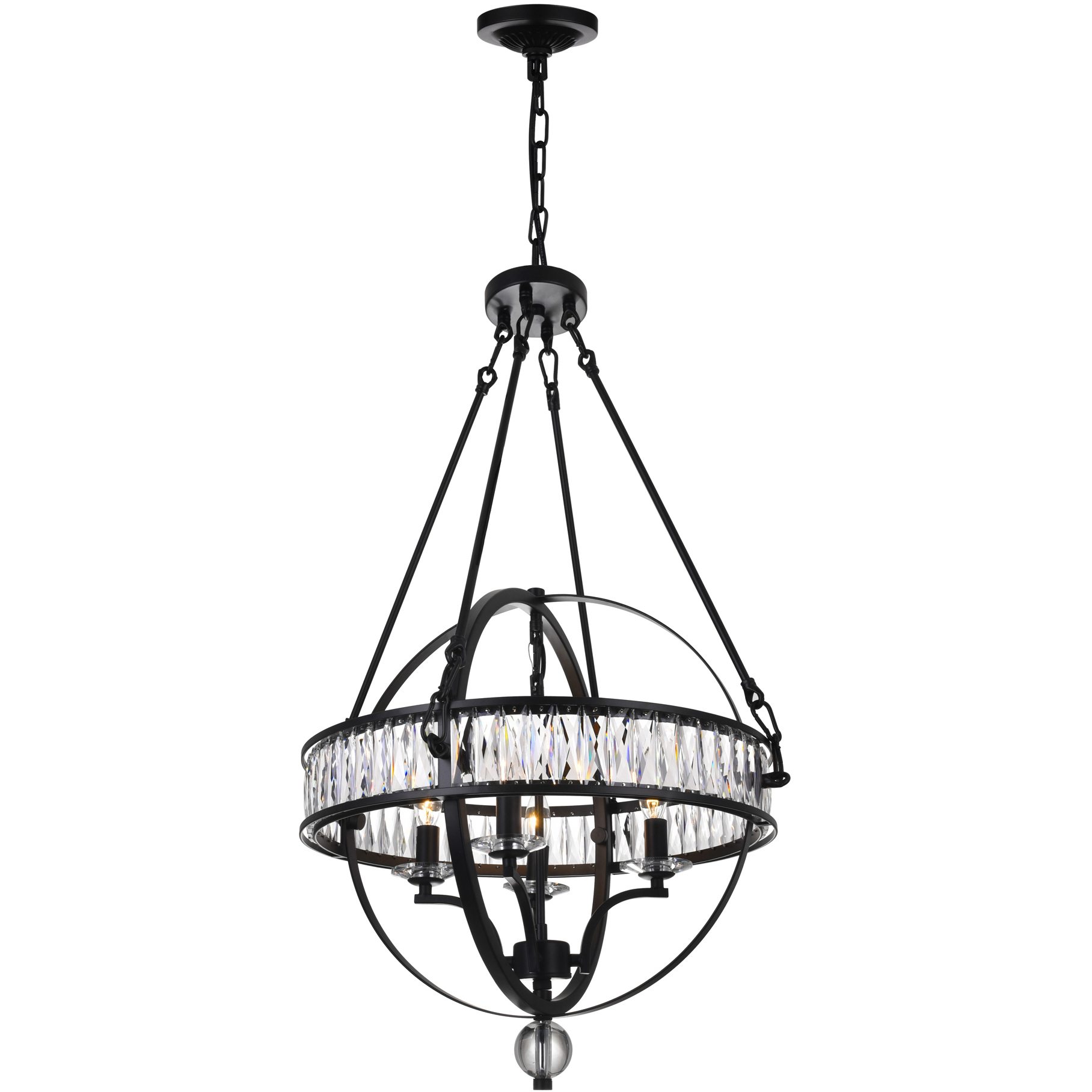 Arkansas 4 Light 20 inch Black Chandelier Ceiling Light