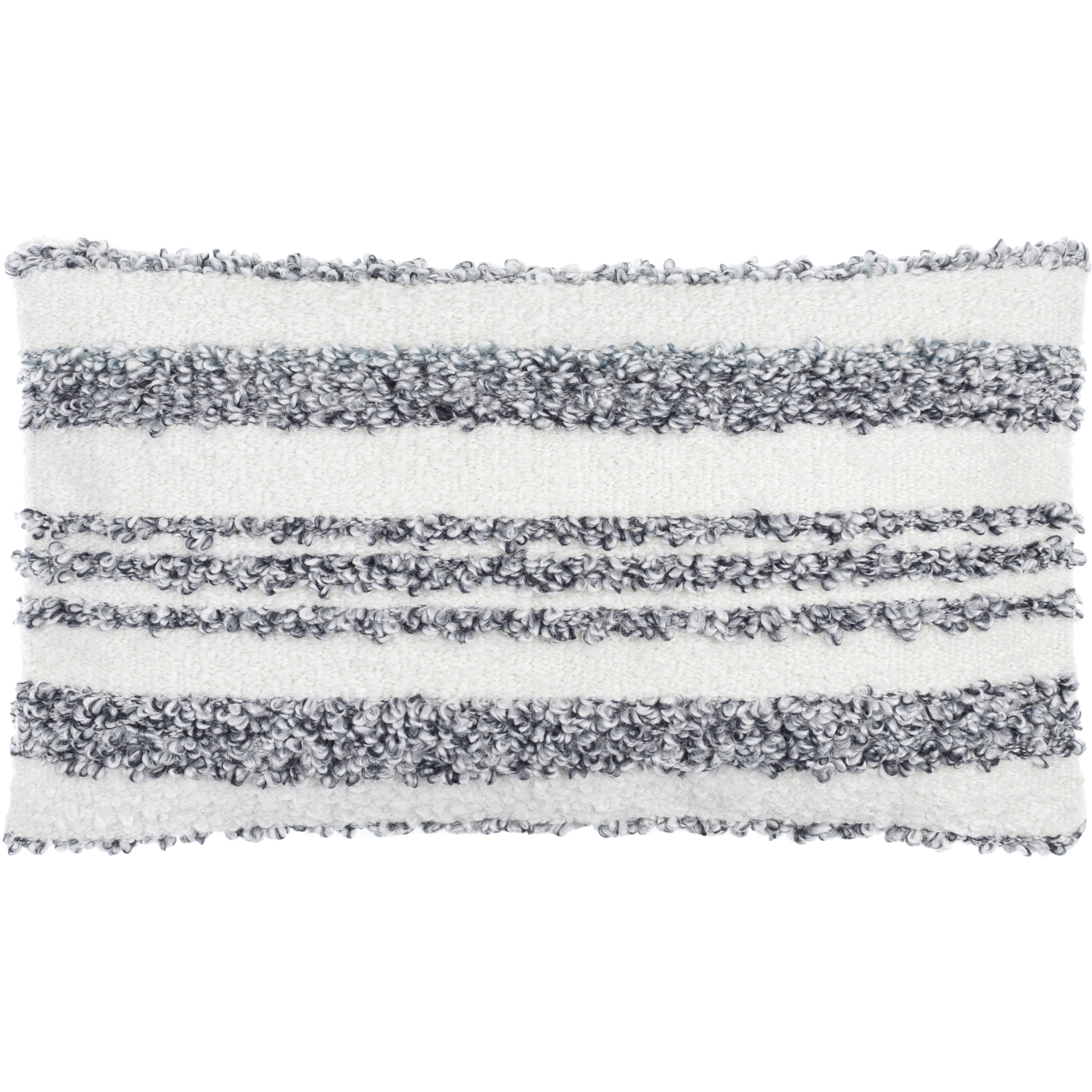 Boculette 22 X 12 inch Off-White/Dark Blue Lumbar Pillow