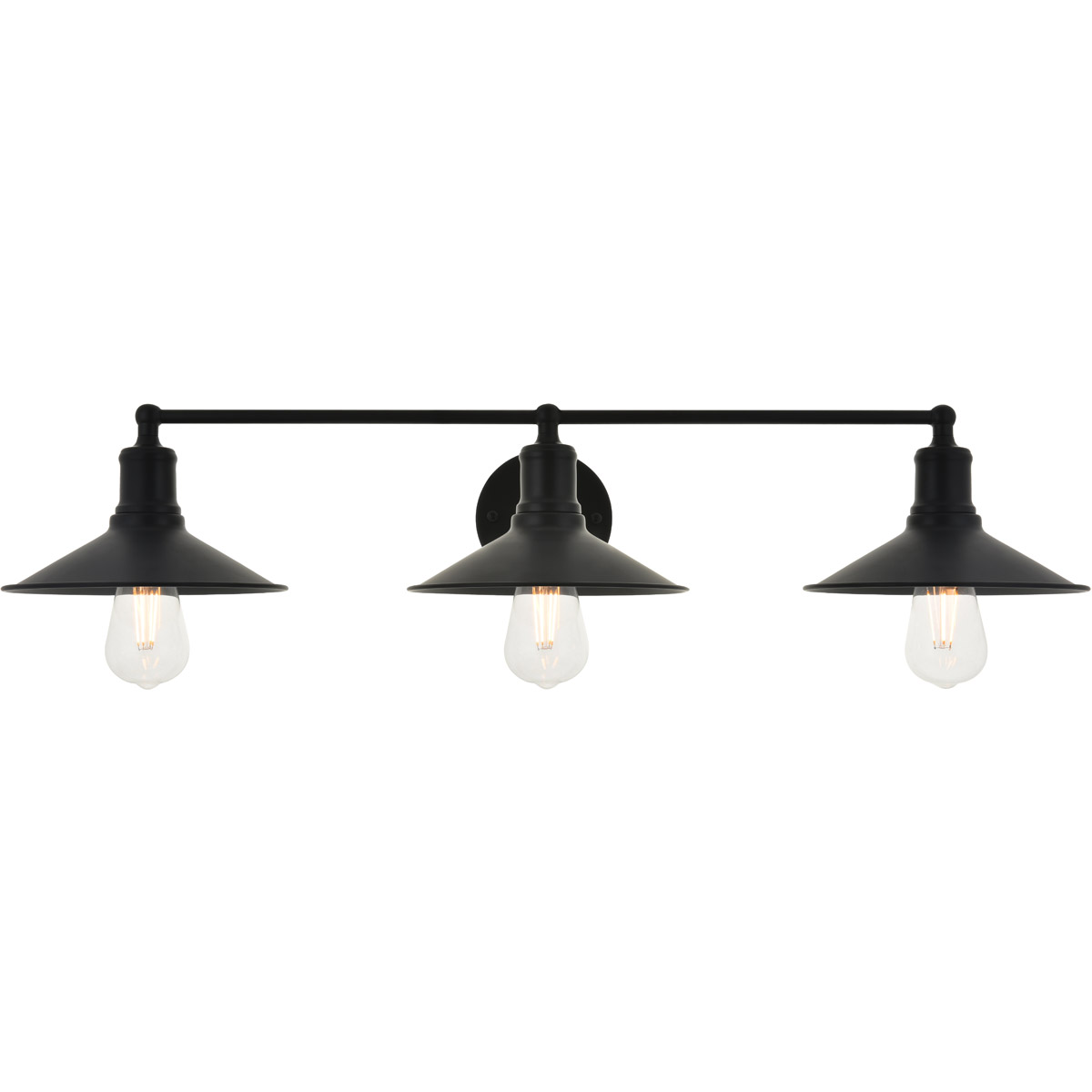 Etude 3 Light 33.1 inch Black Wall Sconce Wall Light