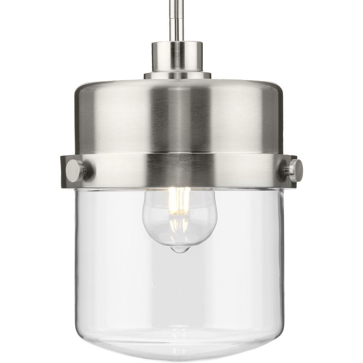 Beckner 1 Light 8 inch Brushed Nickel Pendant Ceiling Light