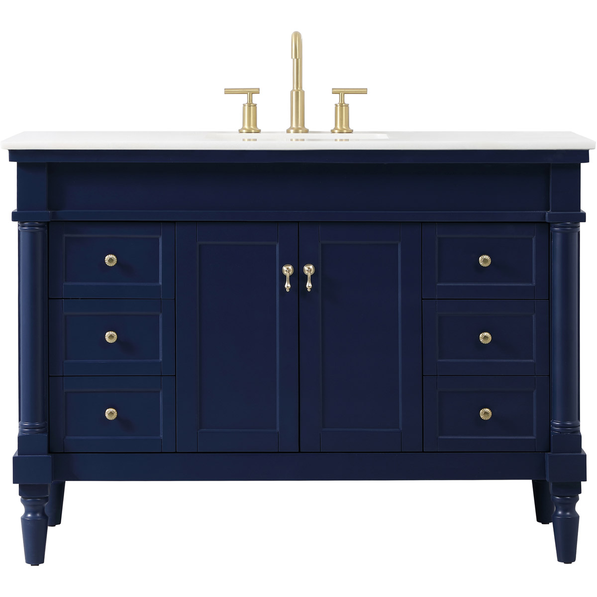 Lexington 48 X 21.5 X 35 inch Blue Vanity Sink Set