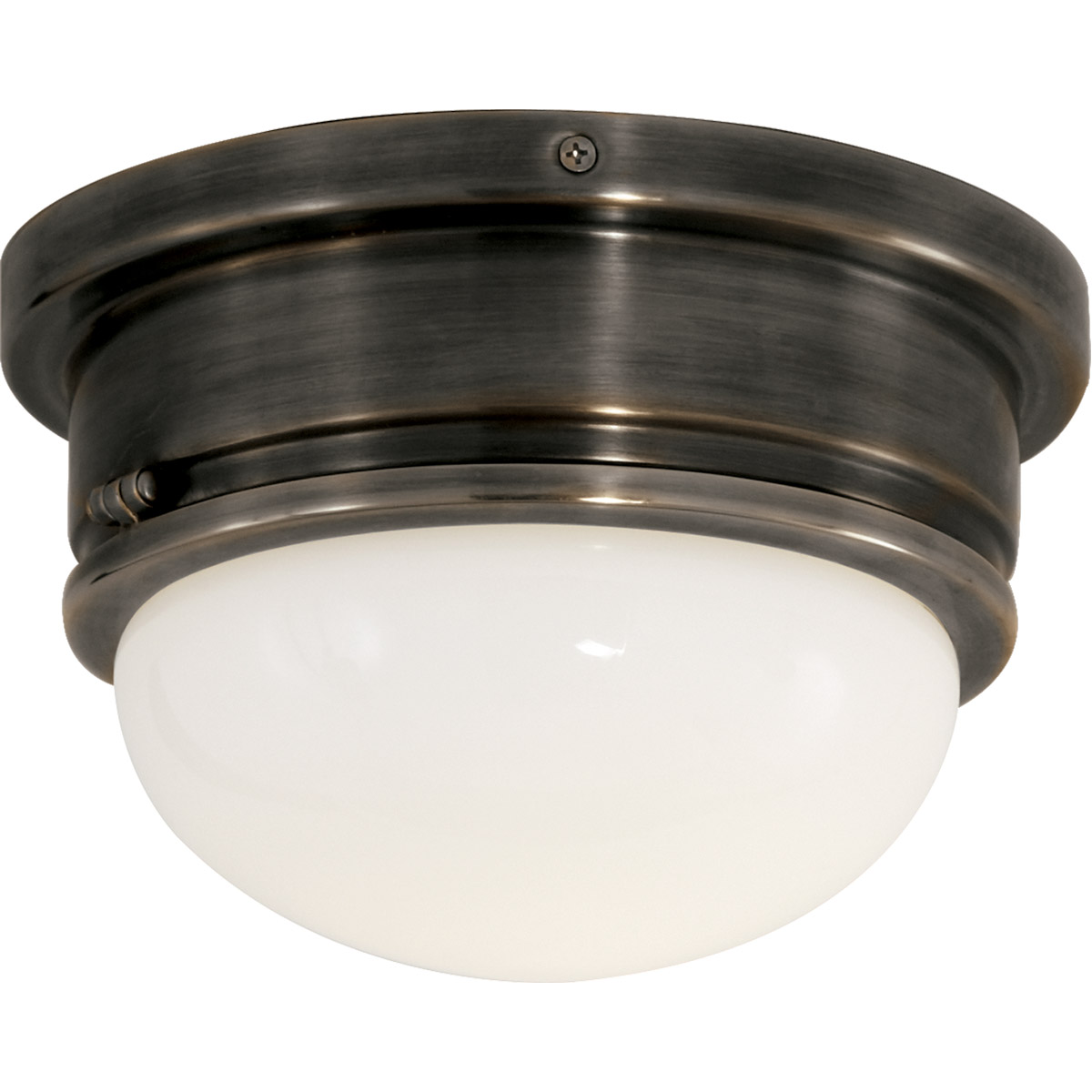 Chapman & Myers Marine 1 Light 8.25 inch Bronze Flush Mount Ceiling Light, Medium