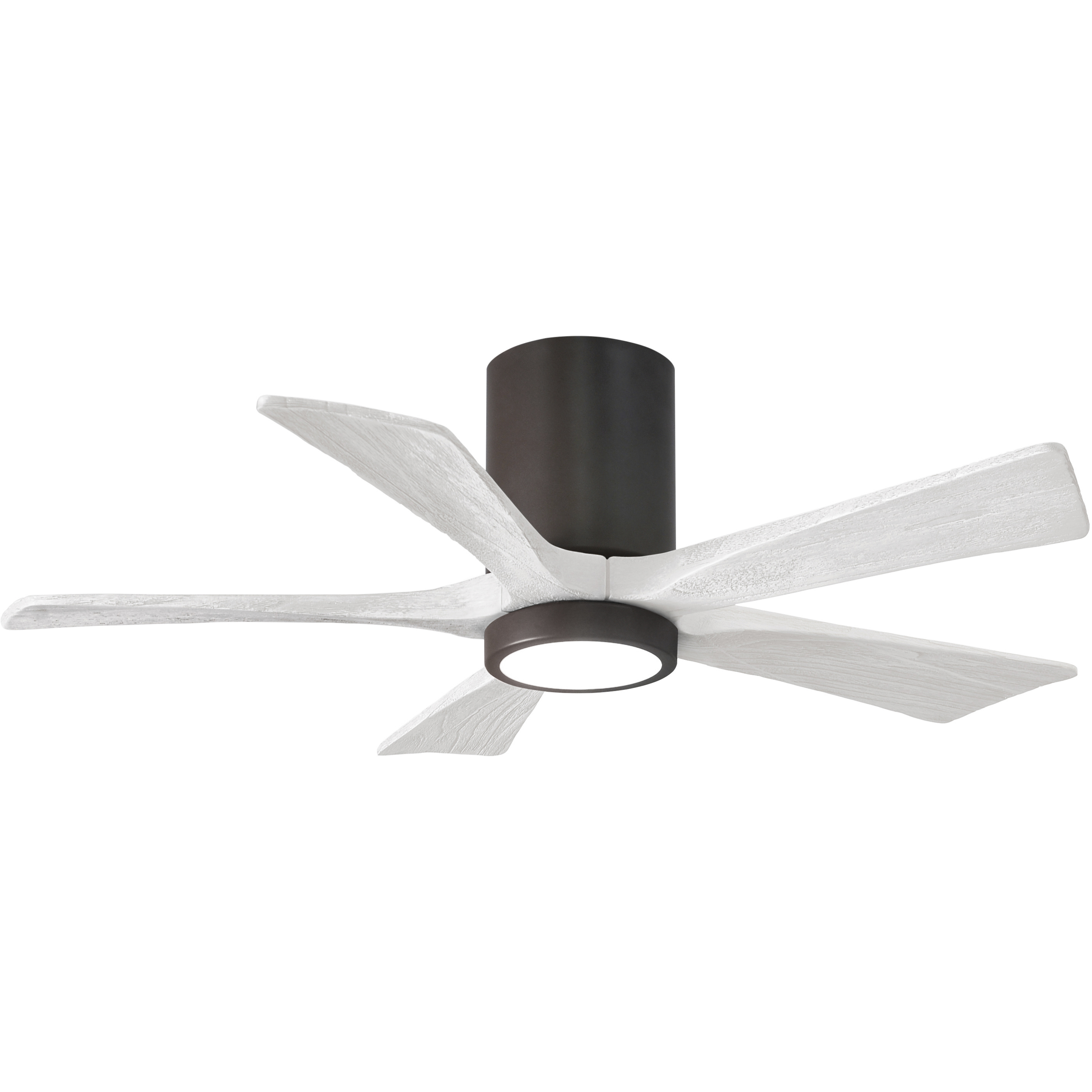 Atlas Irene-5HLK 42 inch Textured Bronze with Matte White Blades Flush Mount Paddle Fan