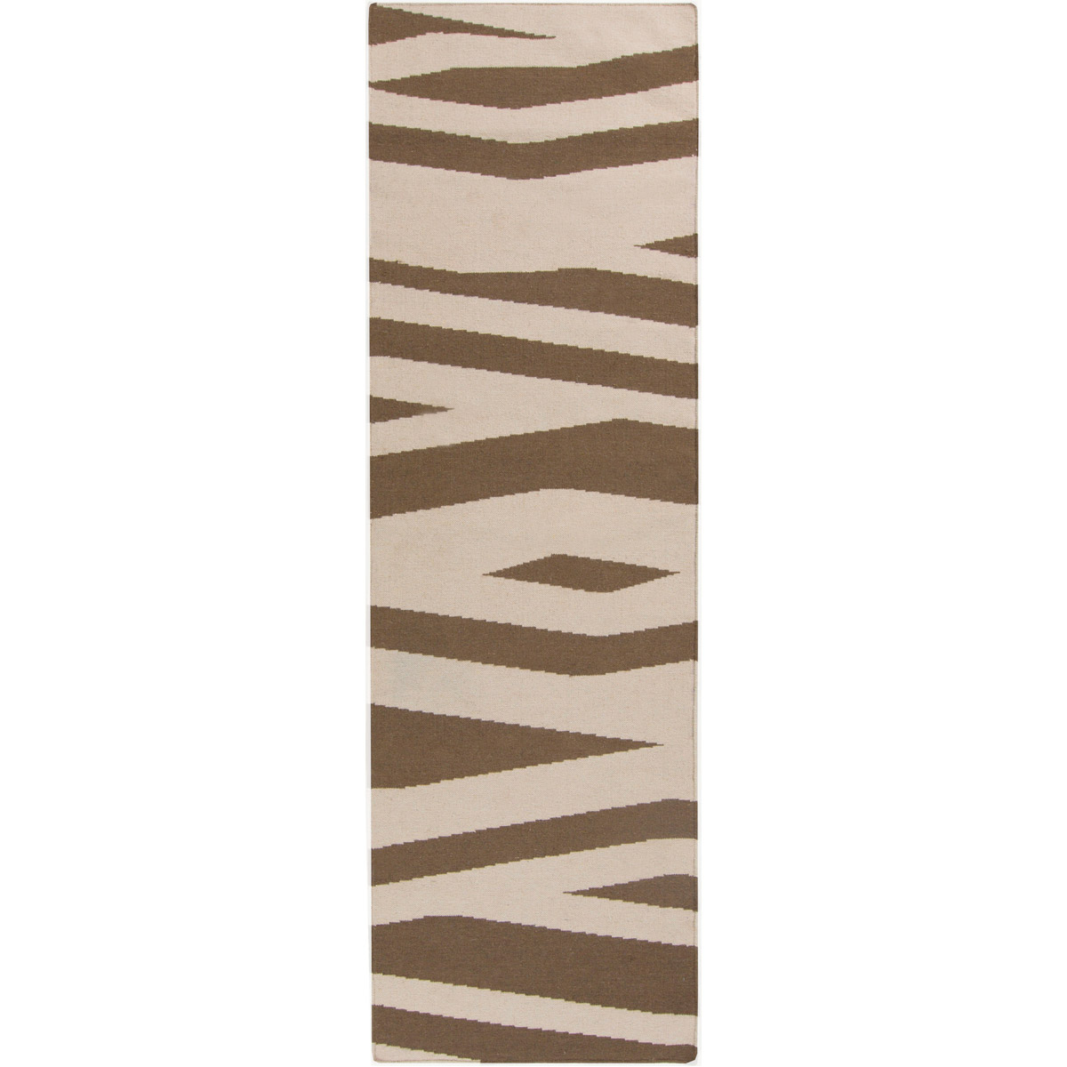 Frontier 96 X 30 inch Dark Brown, Khaki Rug