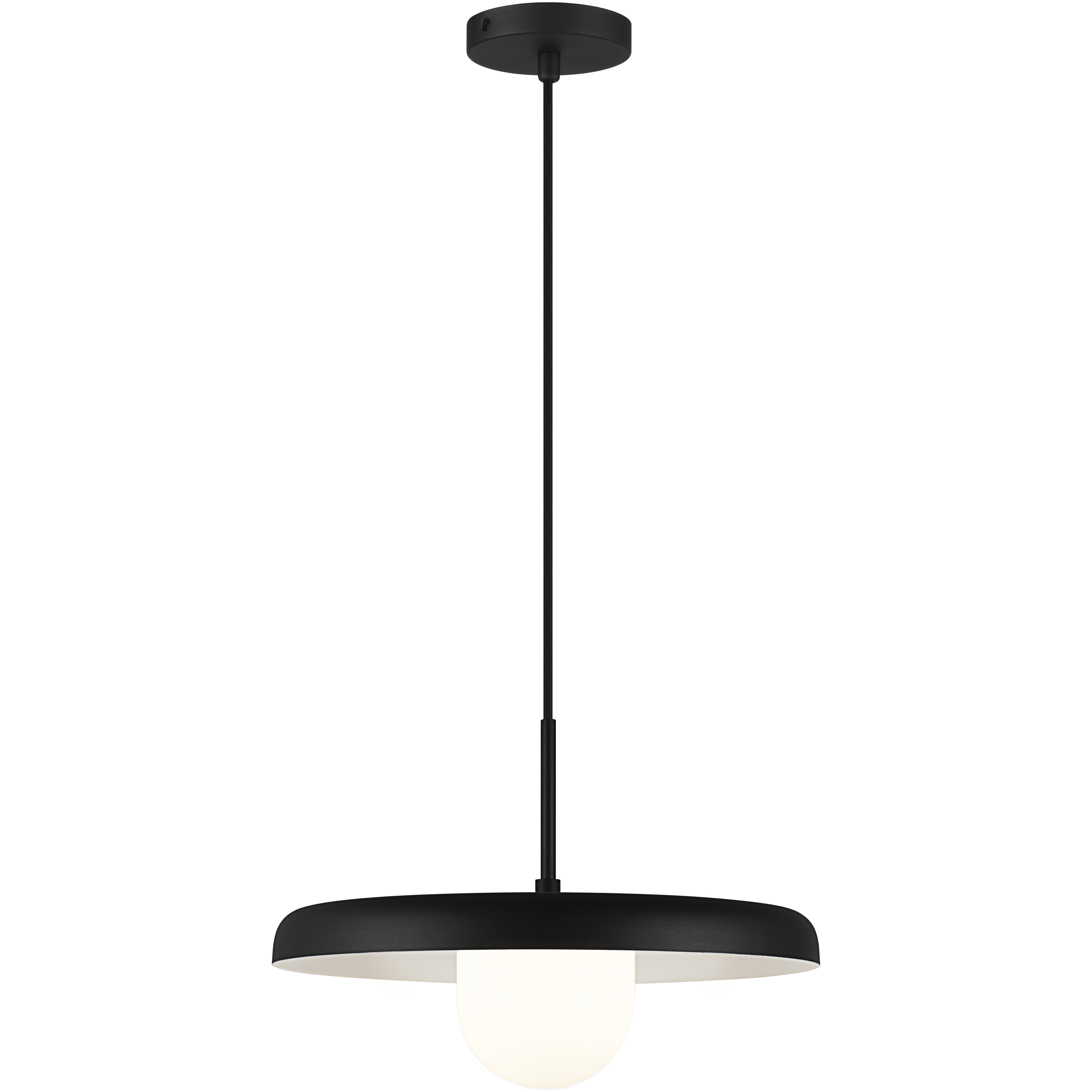 Creston LED 15.88 inch Matte Black Pendant Ceiling Light