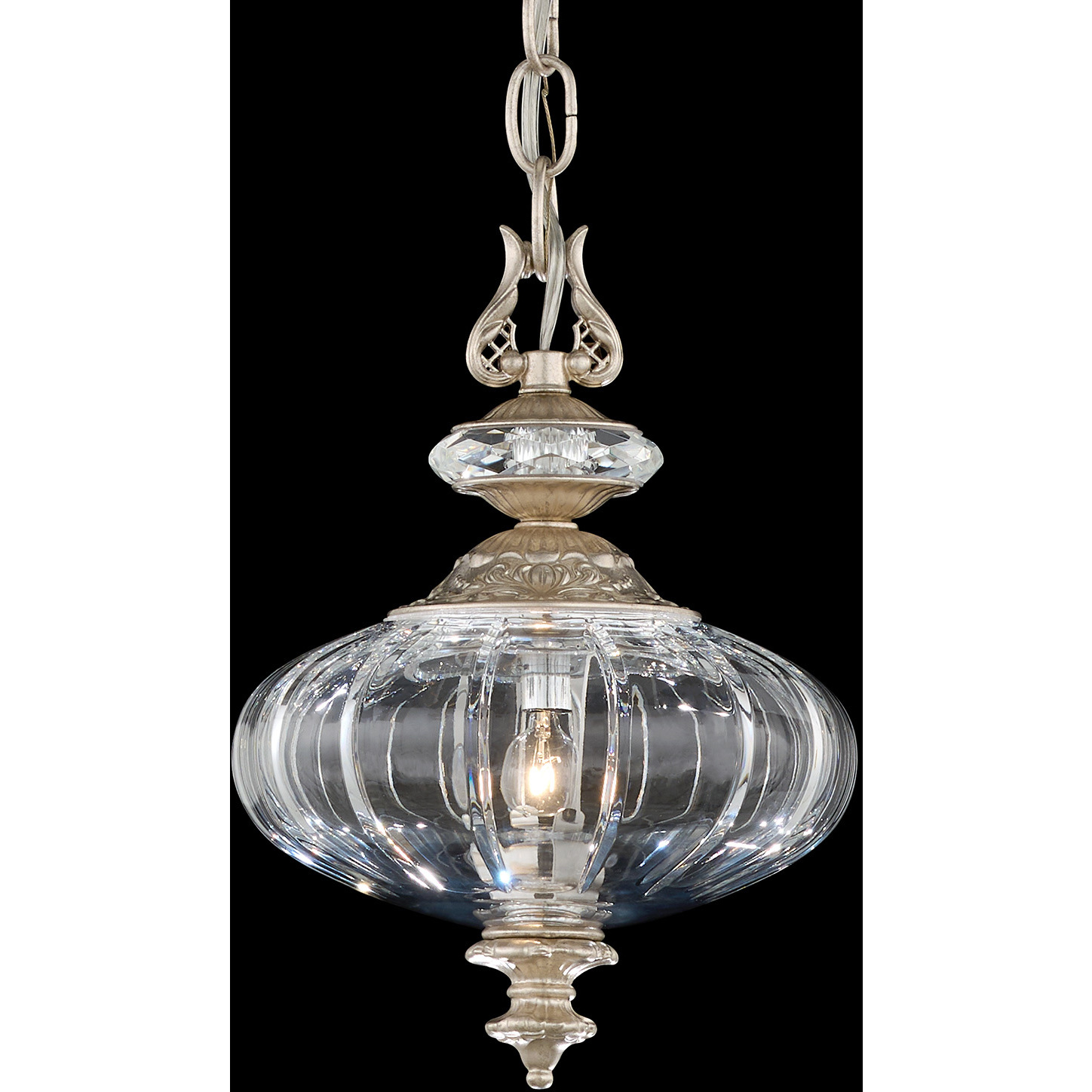 Signature Dyana 1 Light 7.5 inch Heirloom Bronze Mini Pendant Ceiling Light, Oblong Glass