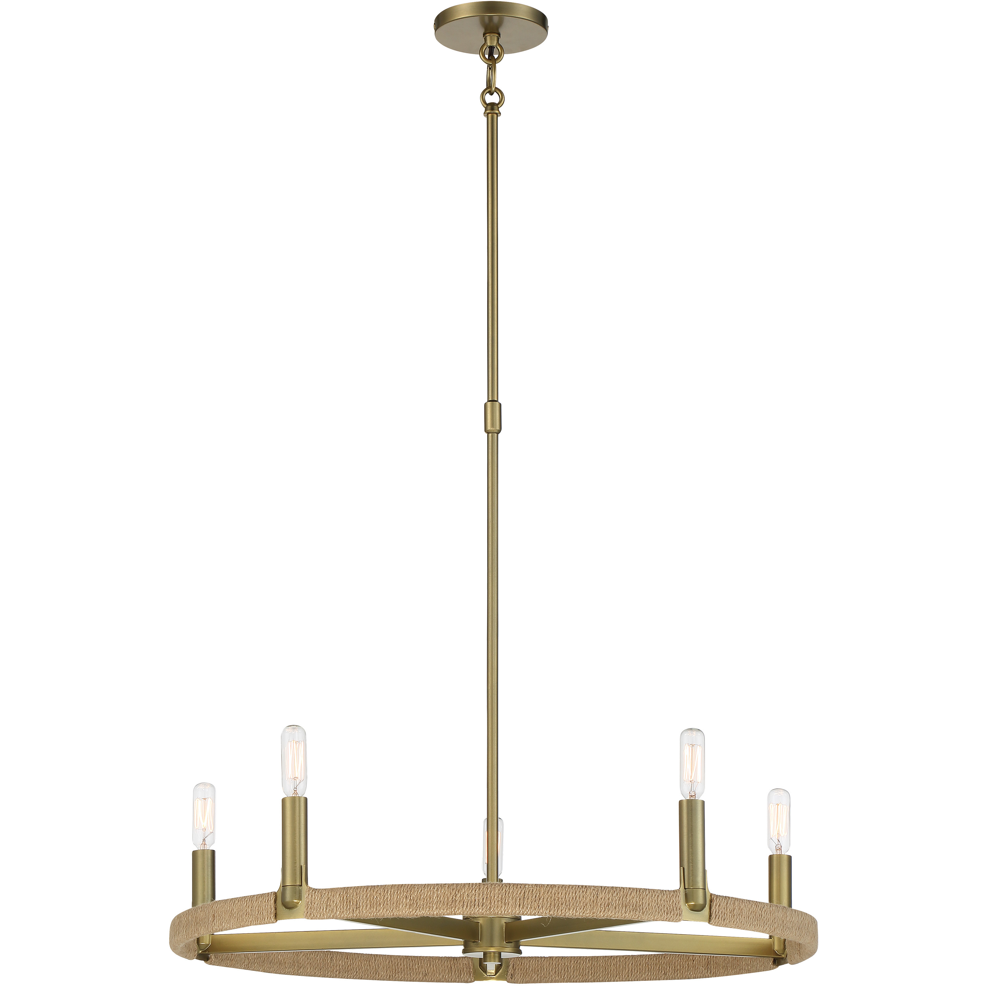 Windward Passage 5 Light 26.75 inch Soft Brass Chandelier Ceiling Light