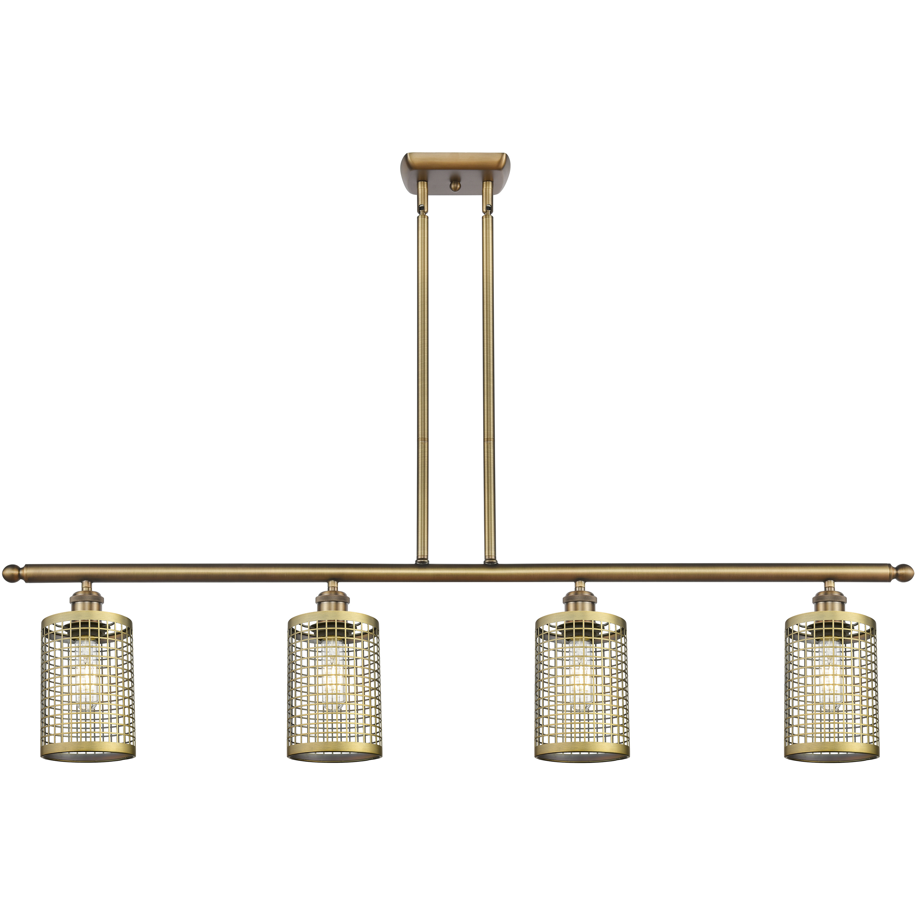 Nestbrook 4 Light 48 inch Brushed Brass Island Light Ceiling Light
