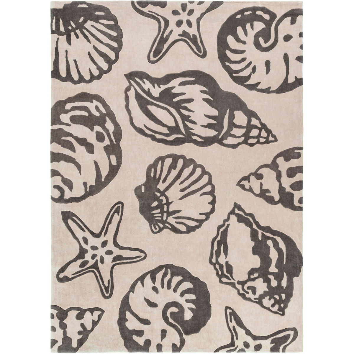 Cosmopolitan 156 X 108 inch Beige, Charcoal Rug