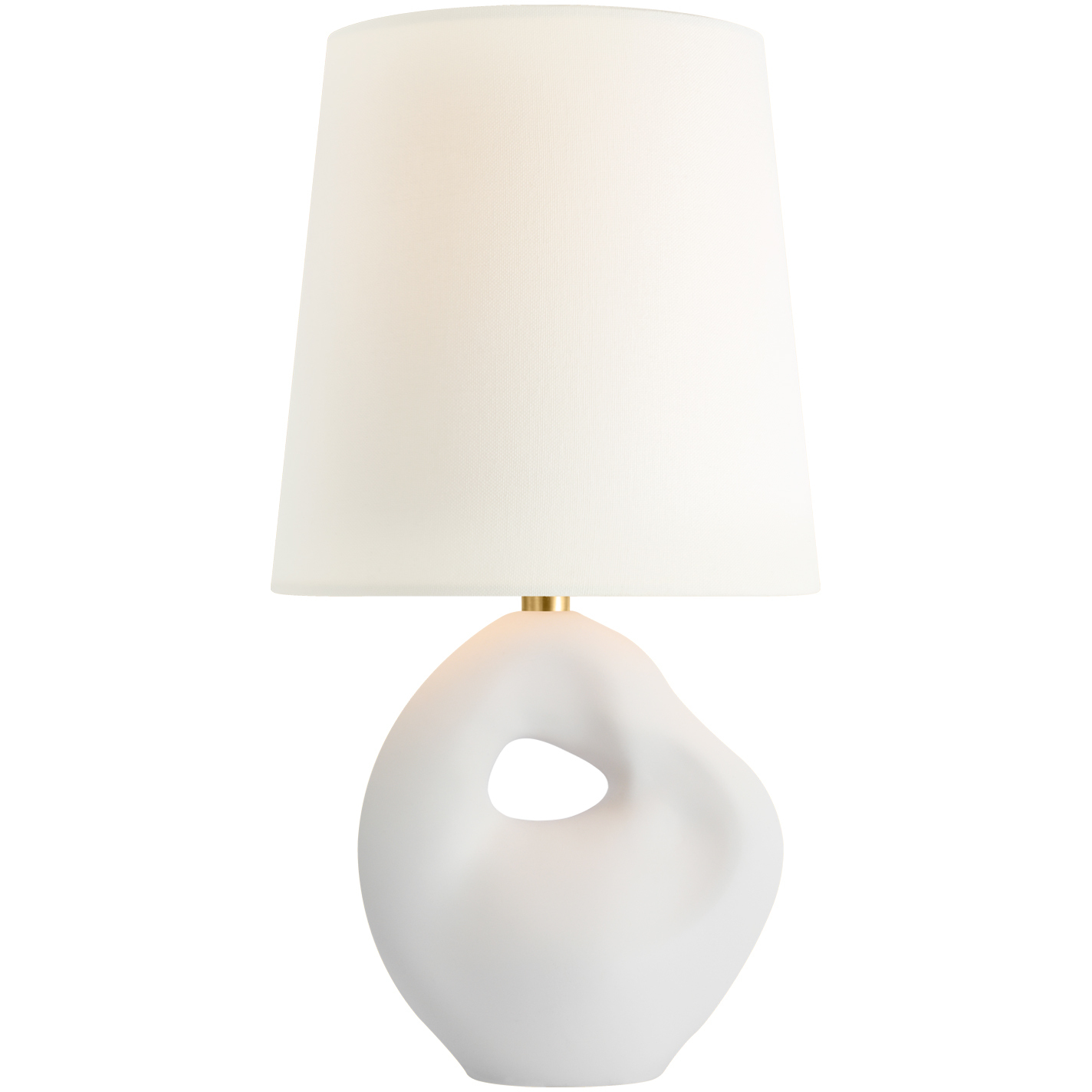 AERIN Adria 16 inch 15 watt Plaster White Table Lamp Portable Light in with Cord