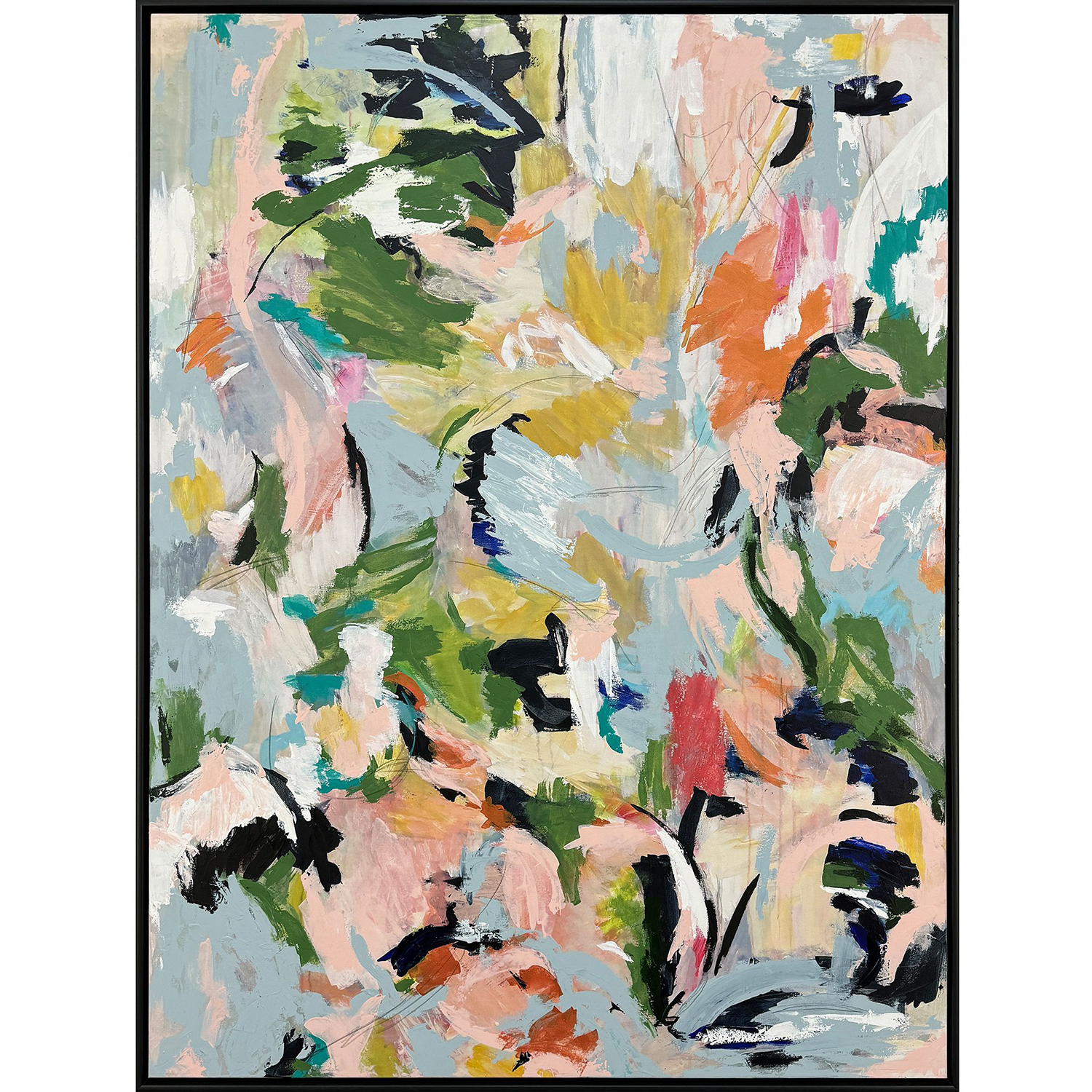Summer Love Blue and Green and Pink and Yellow Canvas, The Studio