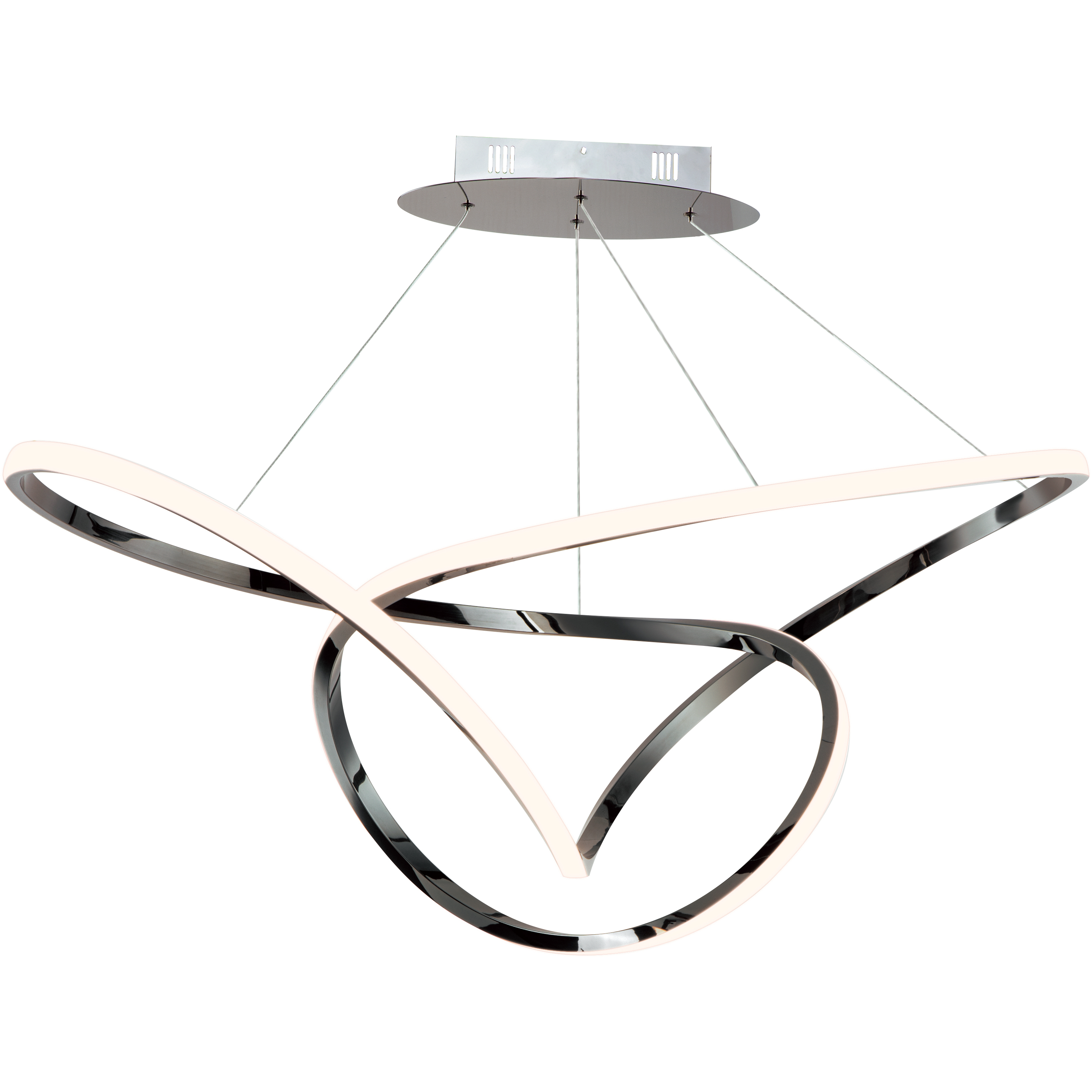 Perpetual LED 24.5 inch Black Chrome Single Pendant Ceiling Light