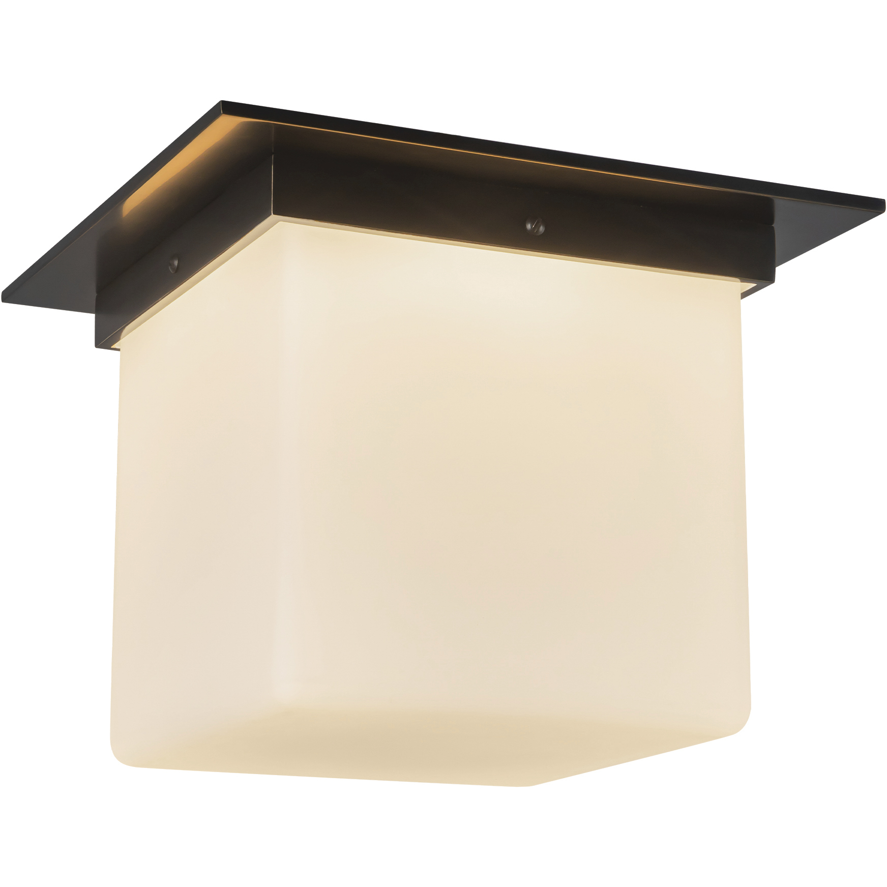Mineral 1 Light 11.13 inch Urban Bronze and Matte Opal Glass Flush Mount Ceiling Light in Opal Glass Shade