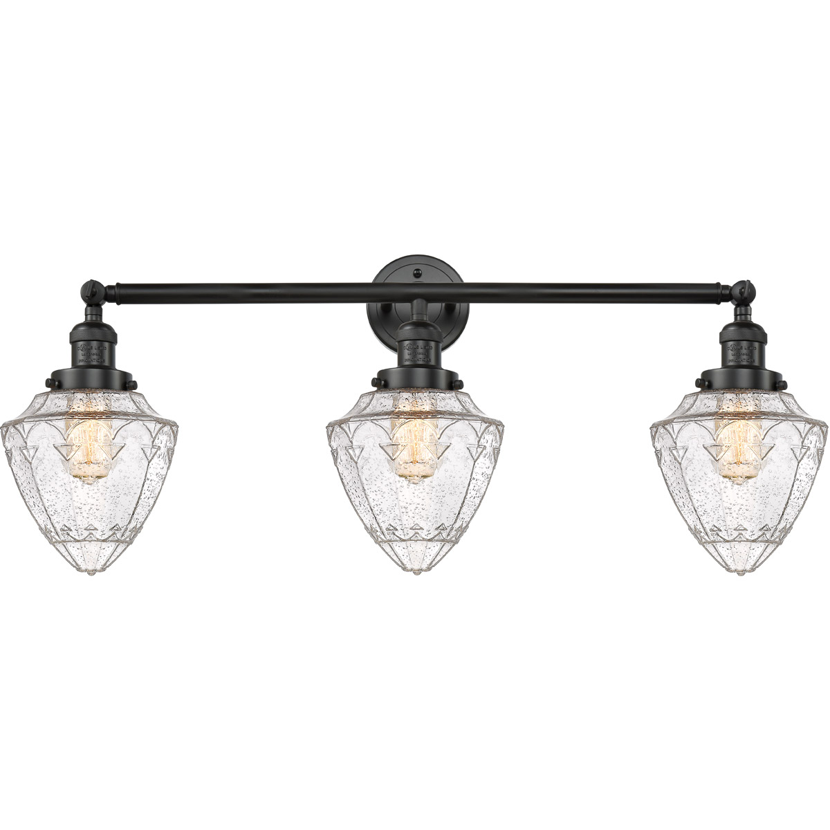 Franklin Restoration Bullet LED 34 inch Matte Black Bath Vanity Light Wall Light