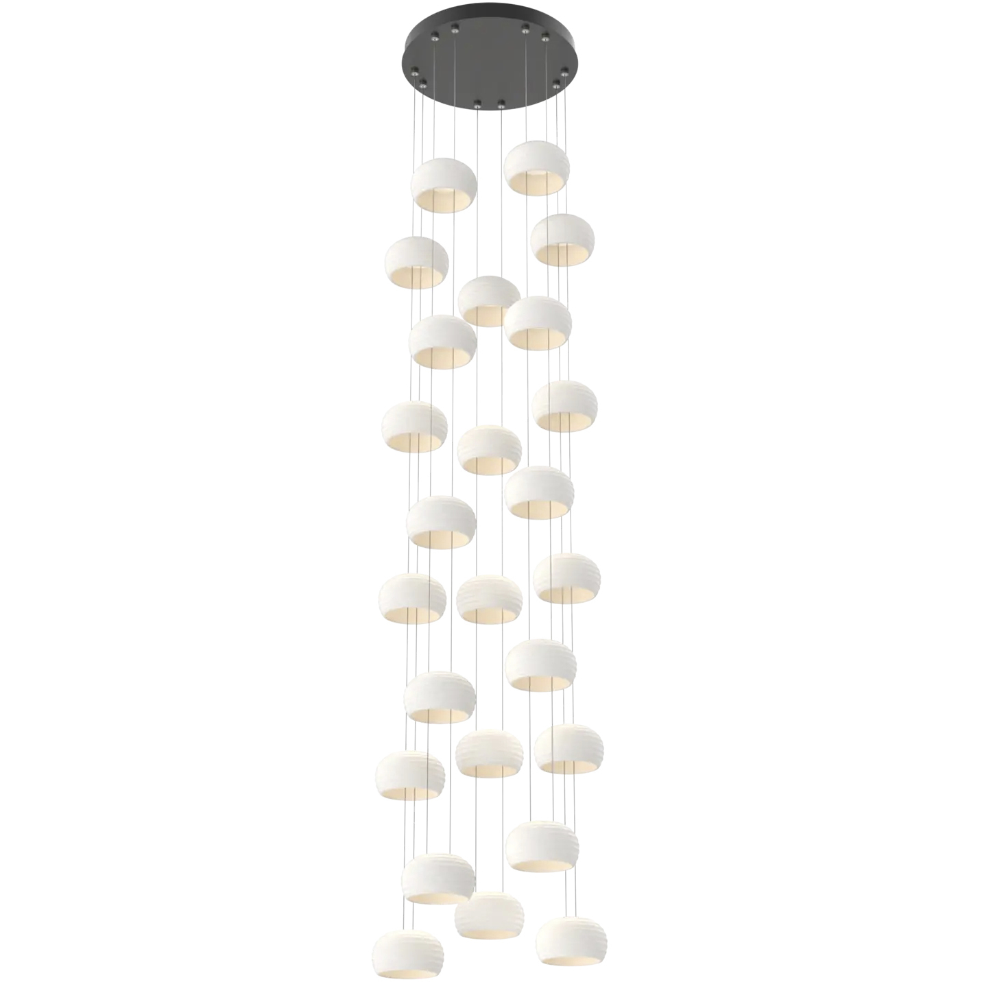 Torno LED 20 inch Matte Black with Chalk Stack Multi-Pendant Ceiling Light