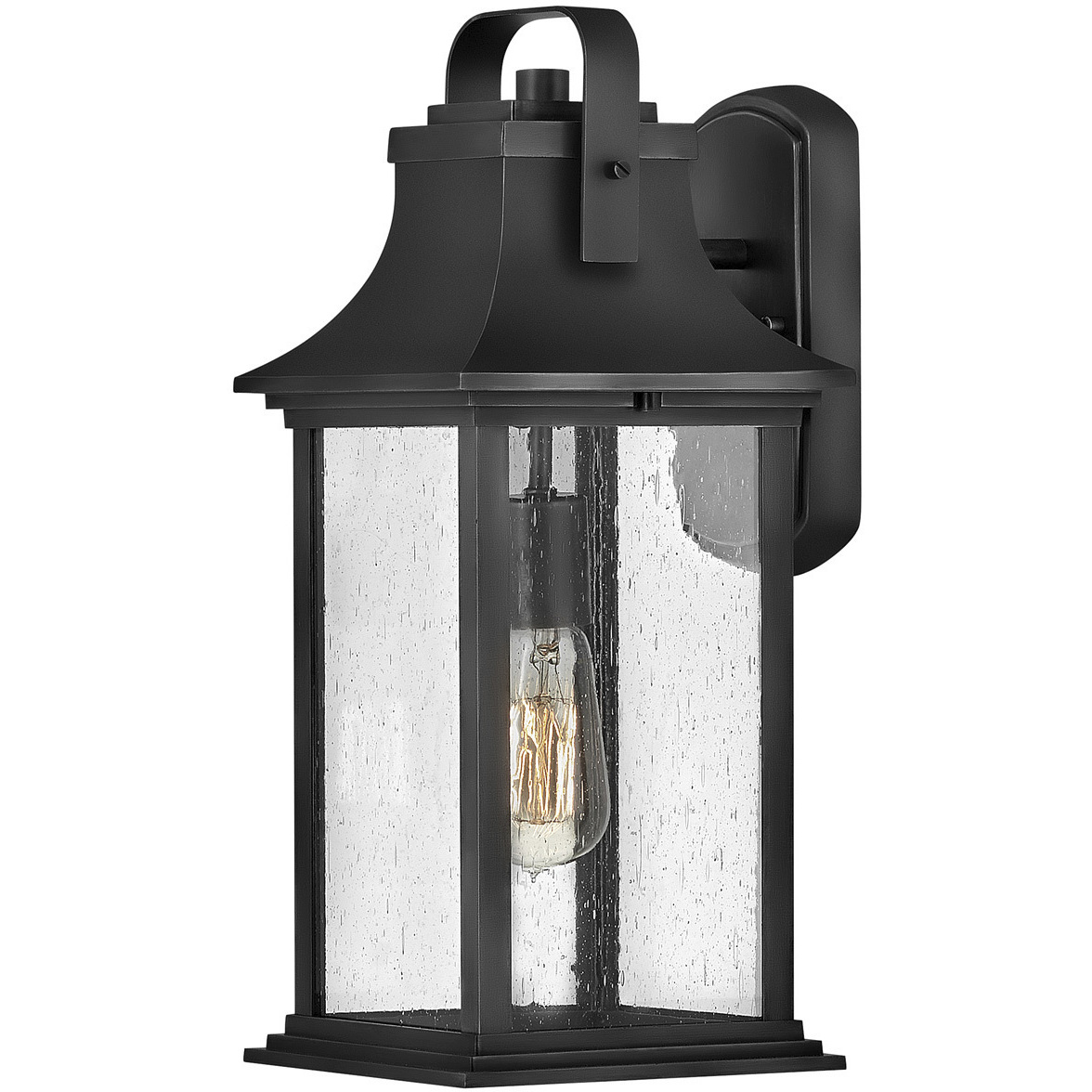 Grant Outdoor Wall Mount Lantern in Textured Black