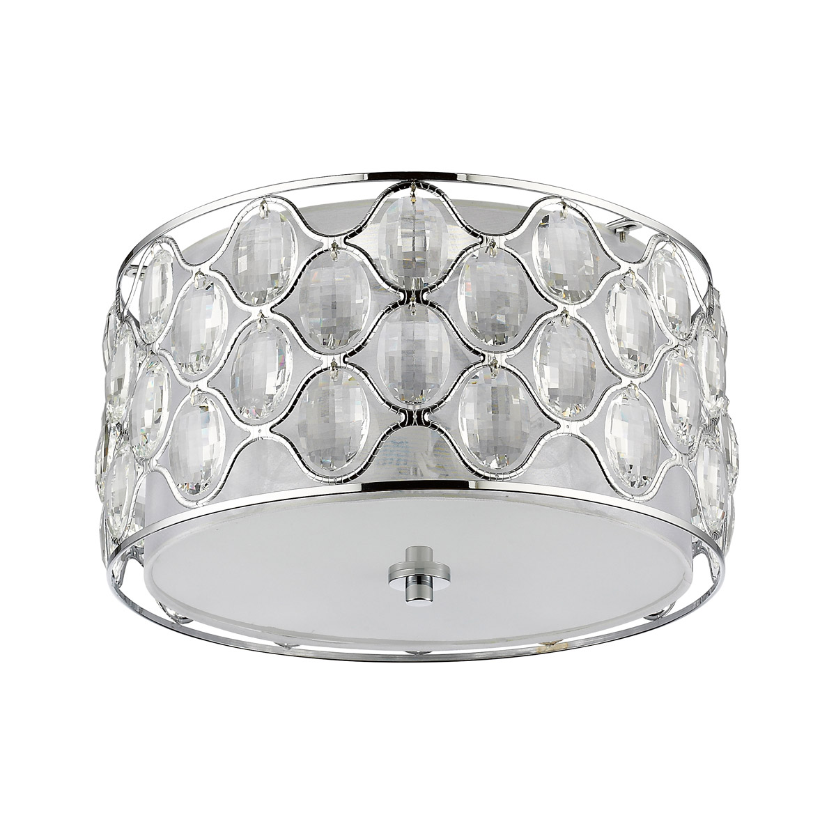 Isabella 3 Light 16 inch Polished Nickel Flushmount Ceiling Light