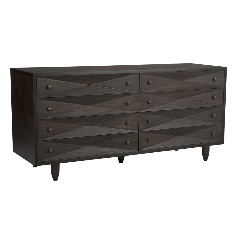 Diamond Ebony Walnut Double Chest, Double