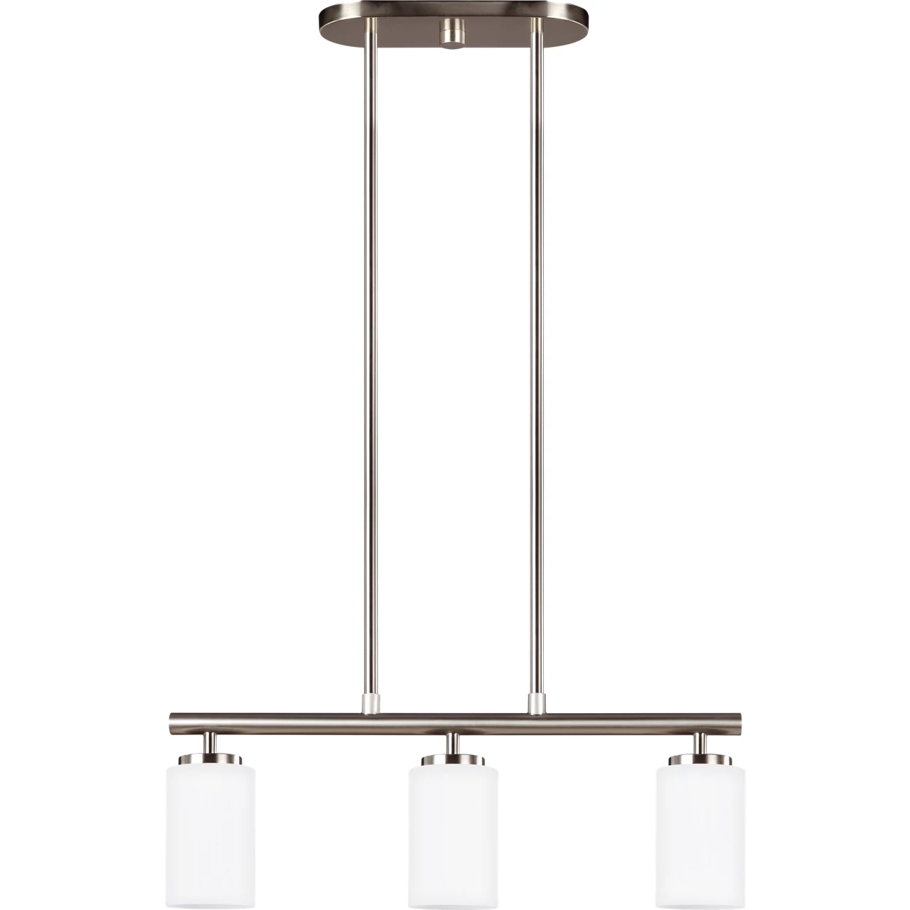Oslo 3 Light 25.25 inch Brushed Nickel Island Pendant Ceiling Light
