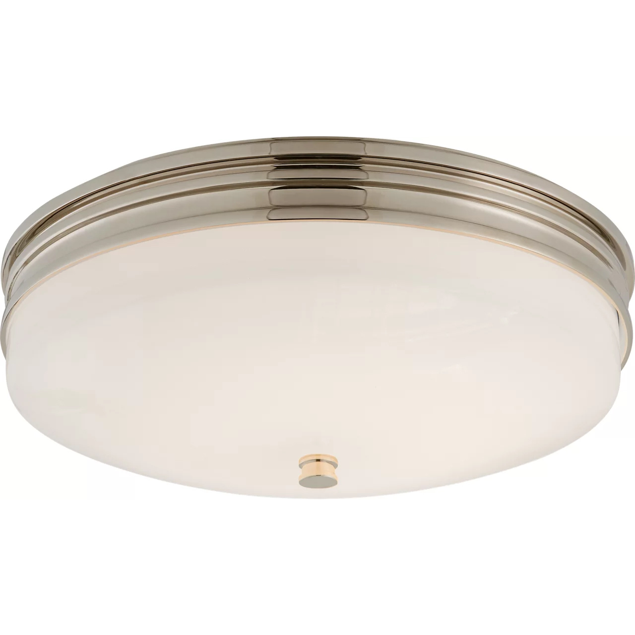 Chapman & Myers Launceton LED 12.75 inch Polished Nickel Flush Mount Ceiling Light, Small