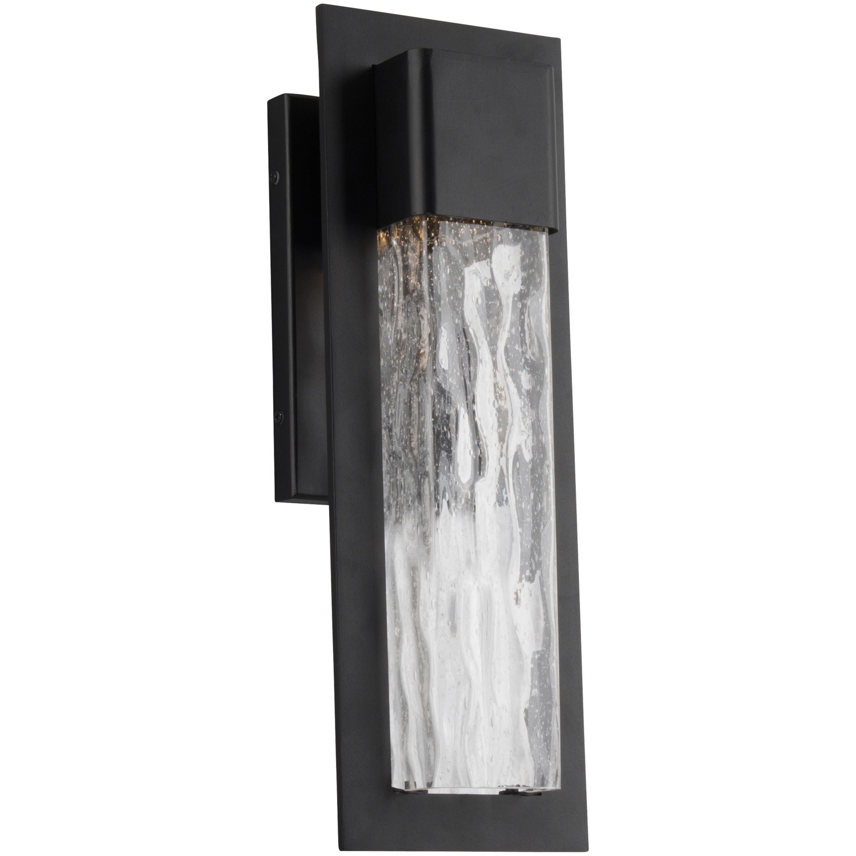 Mist LED 16 inch Black Outdoor Wall Light in 16in.