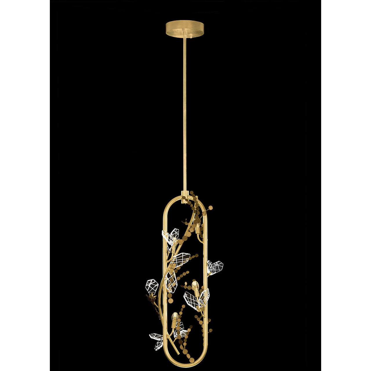 Volare 4 Light 11.5 inch Burnished Gold Pendant Ceiling Light