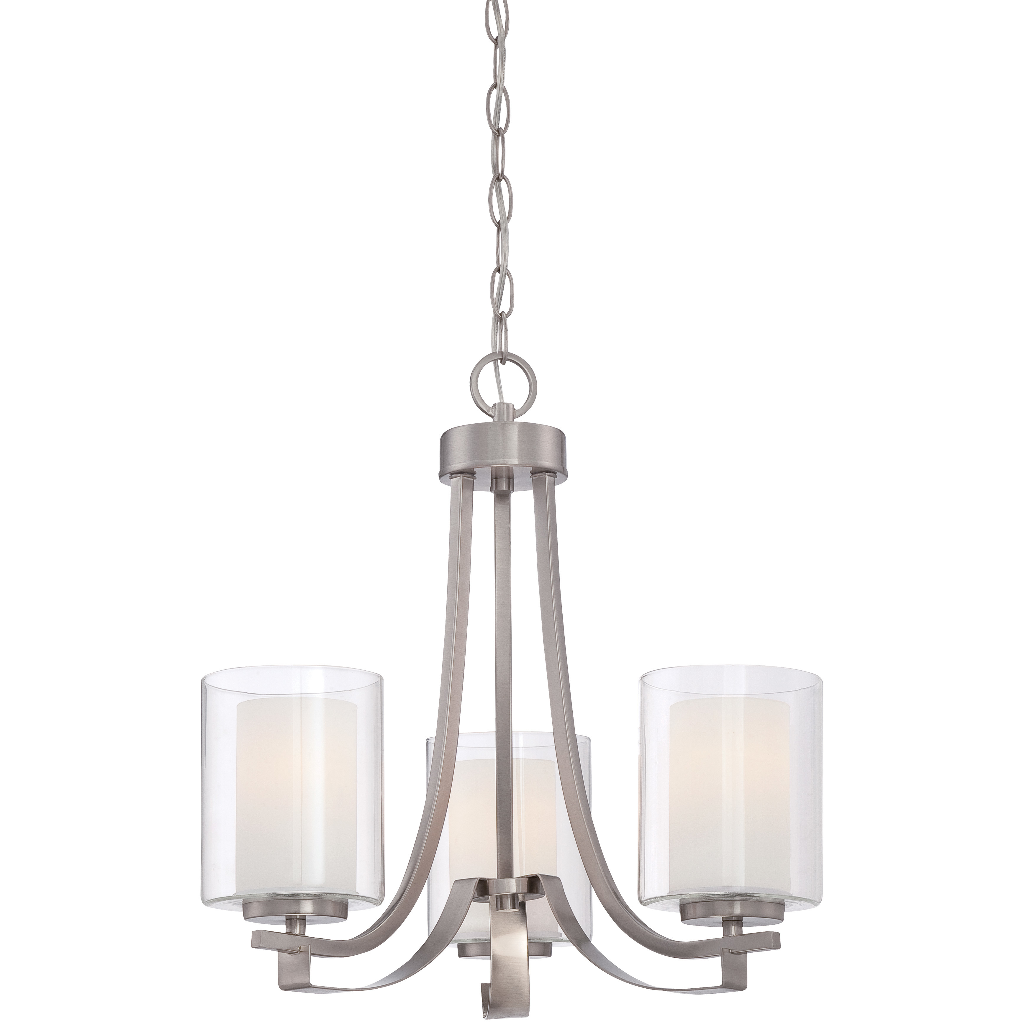 Parsons Studio 3 Light 18 inch Brushed Nickel Chandelier Ceiling Light
