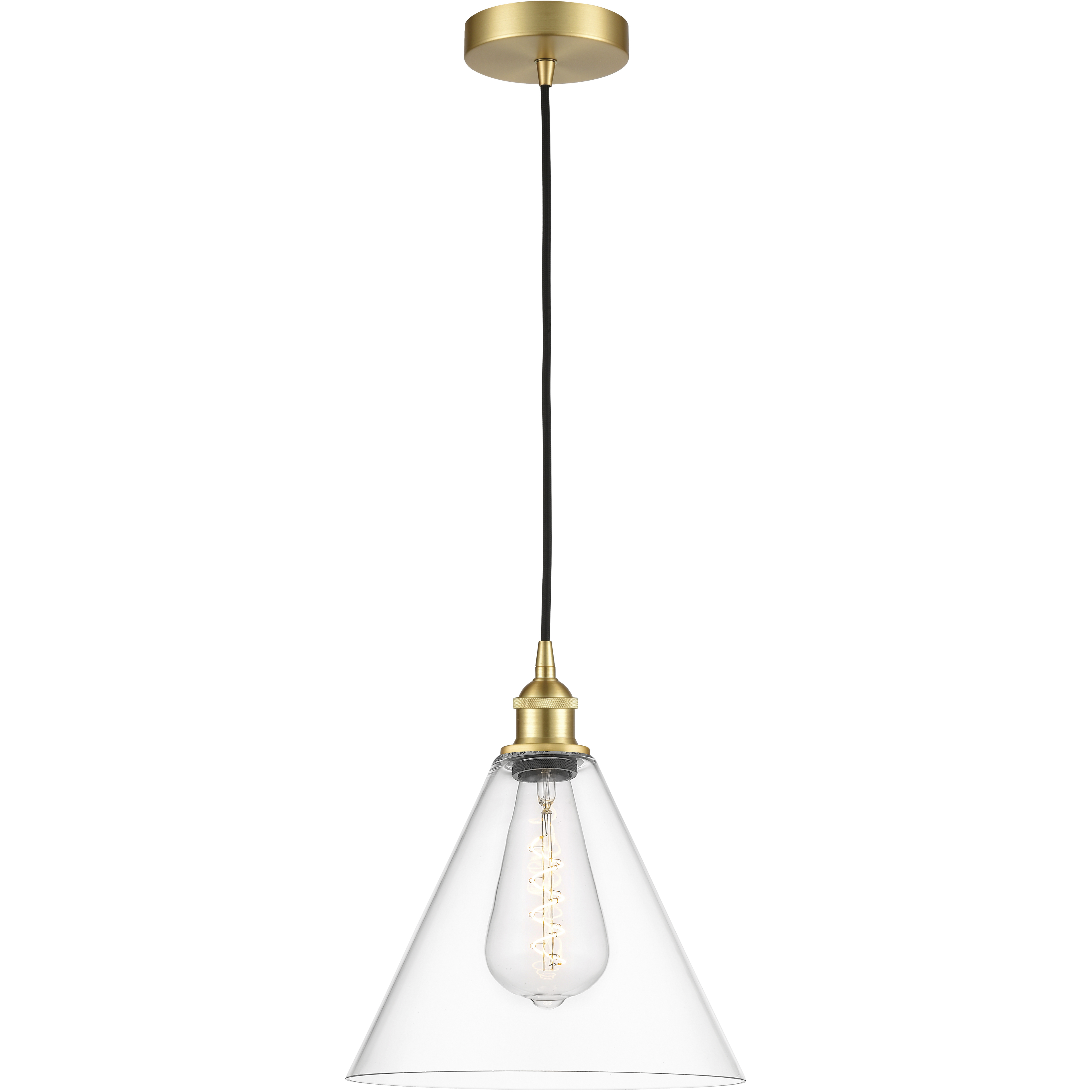 Berkshire 1 Light 12 inch Satin Gold Mini Pendant Ceiling Light