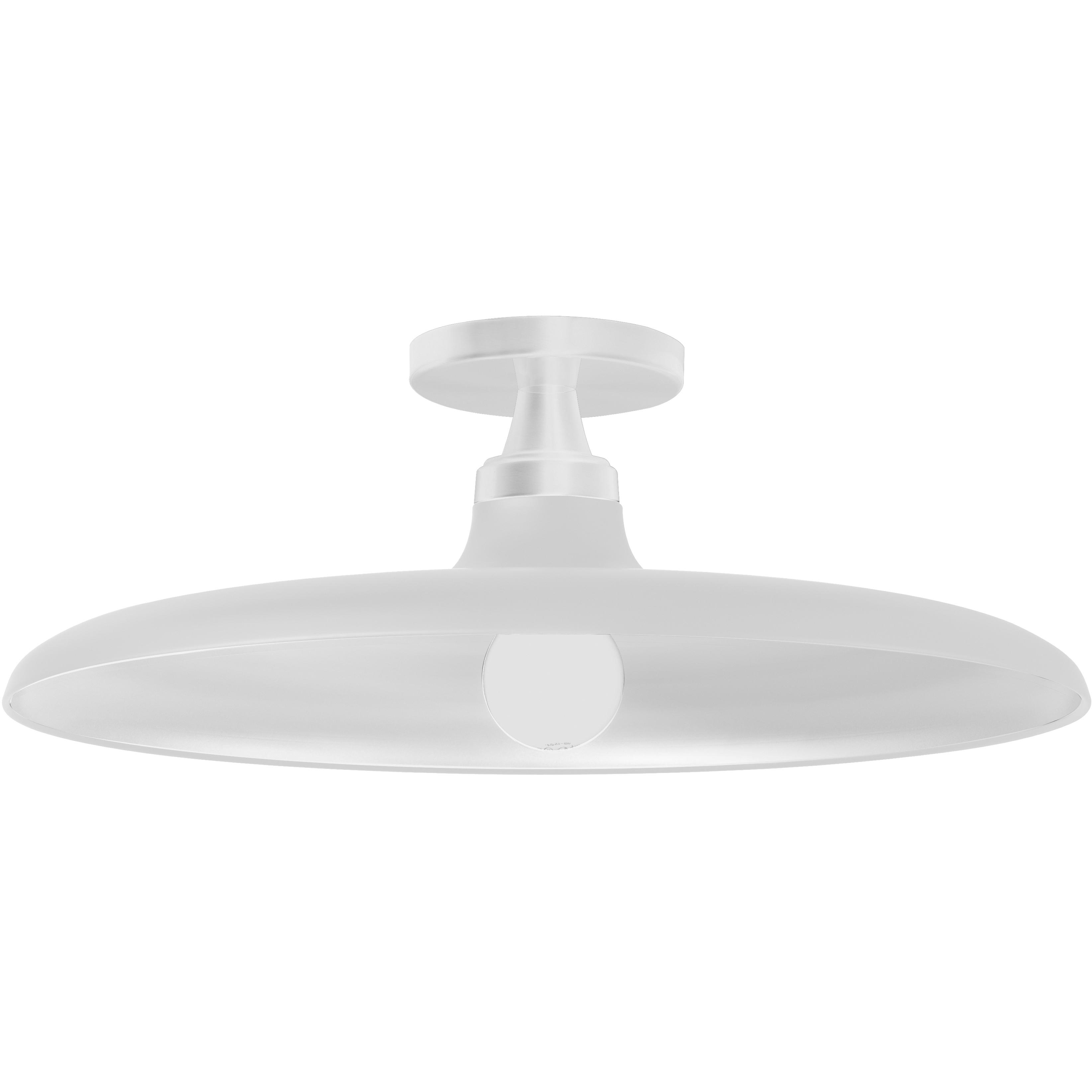 Quentin 1 Light 18 inch Matte White Semi Flush Mount Ceiling Light