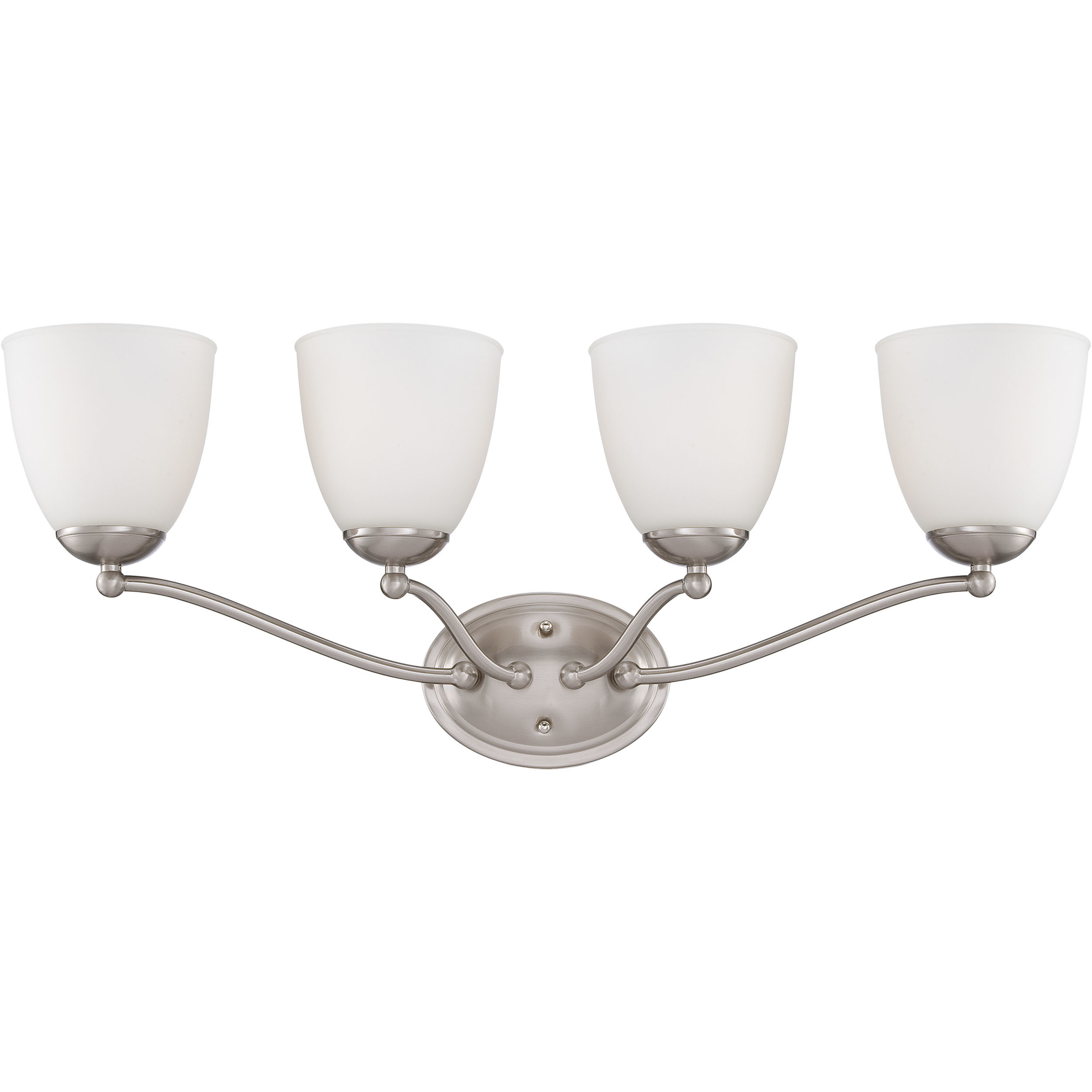 Patton 4 Light 28 inch Brushed Nickel Vanity Light Wall Light