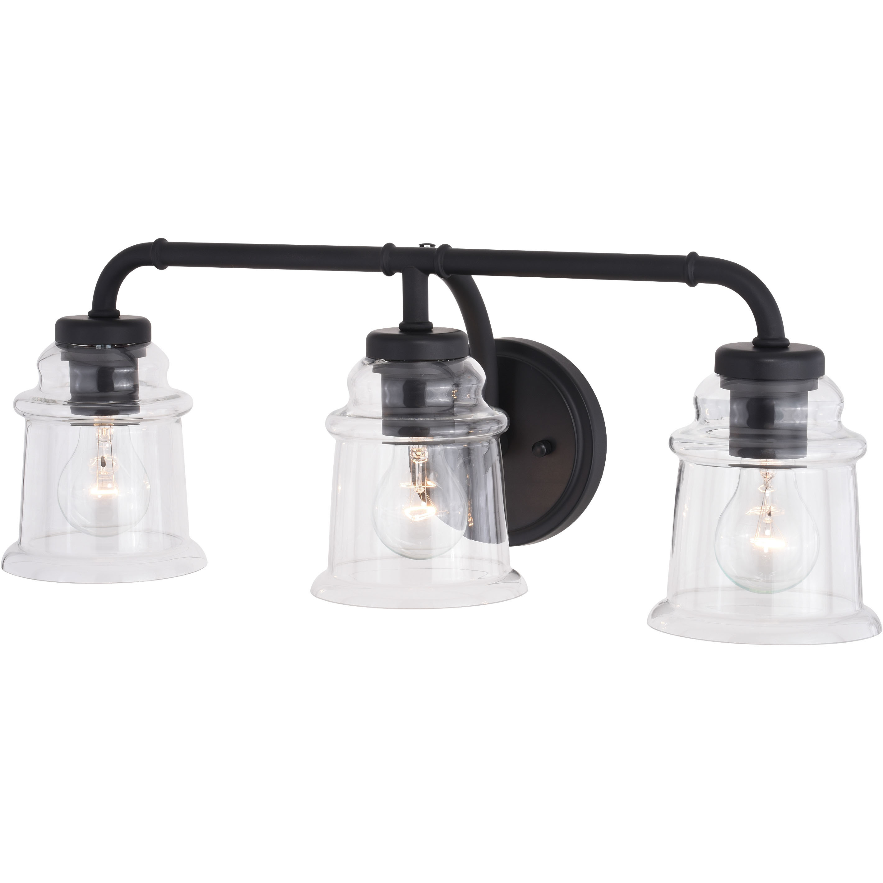 Toledo LED 22 inch Matte Black Bathroom Light Wall Light
