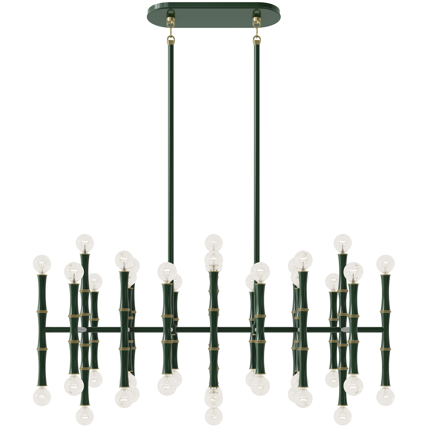 Kane LED 38.25 inch Jungle with Modern Brass Pendant Ceiling Light