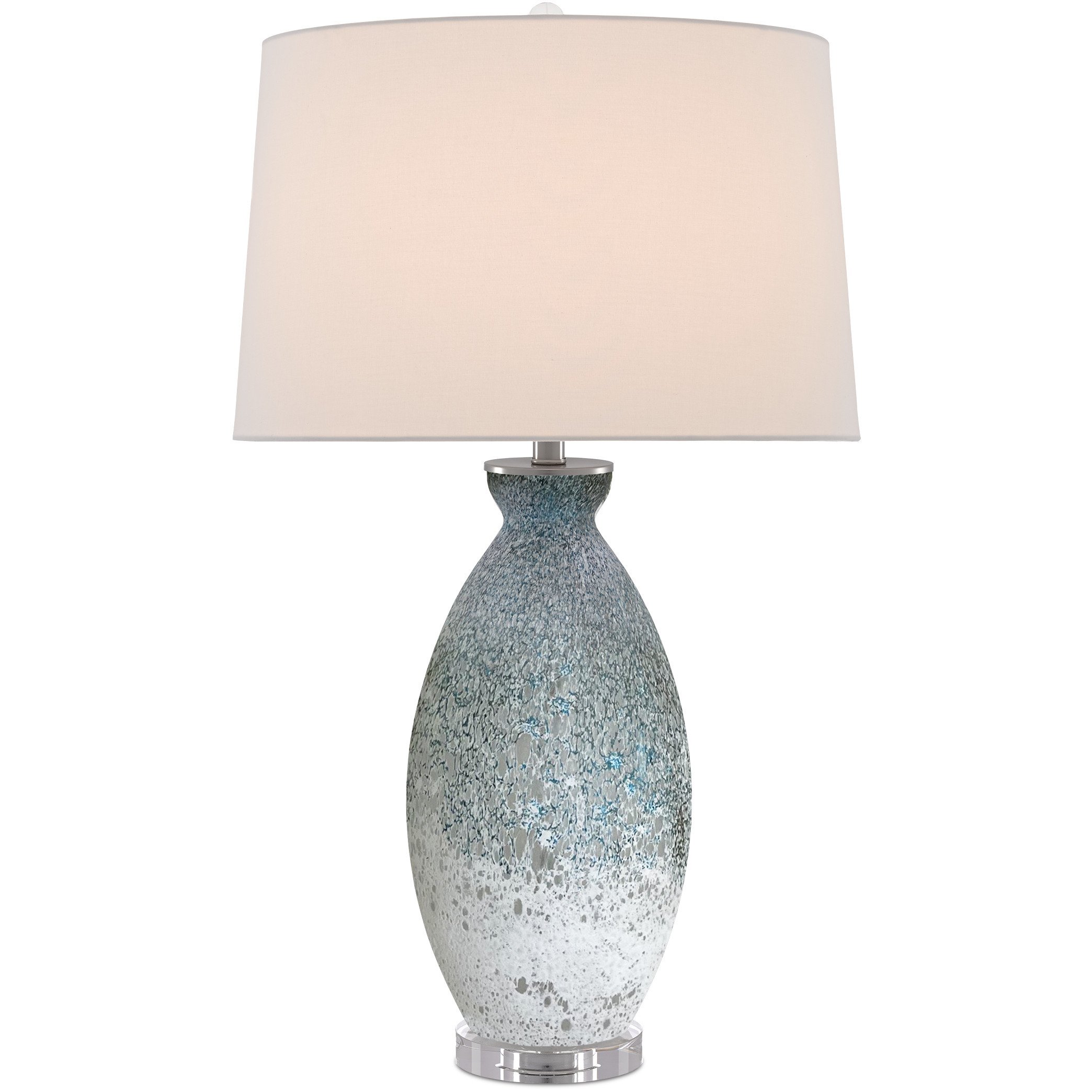 Hatira 33 inch 150 watt Blue and White and Clear Table Lamp Portable Light