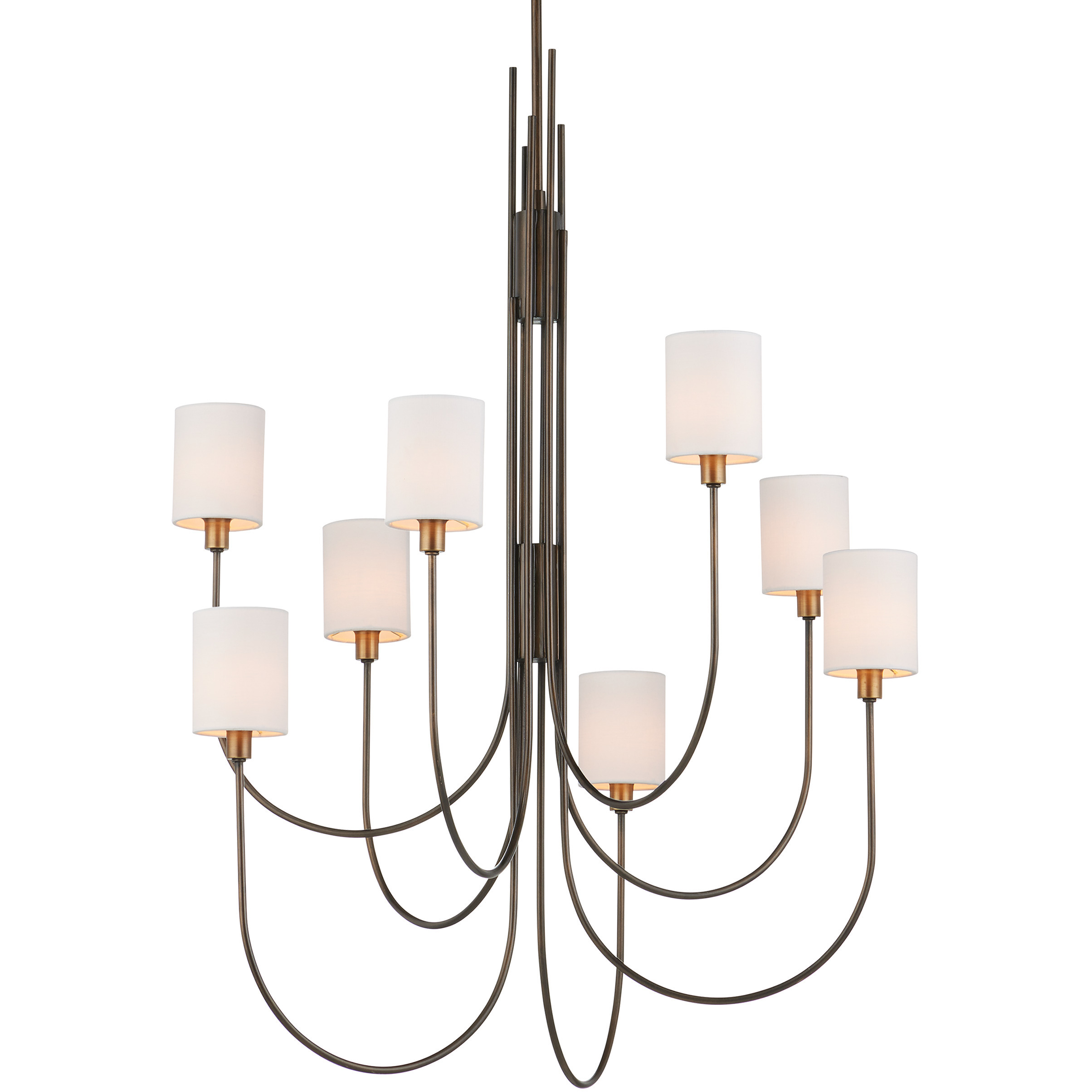 Archetype 8 Light 32.5 inch Statuary Bronze Chandelier Ceiling Light
