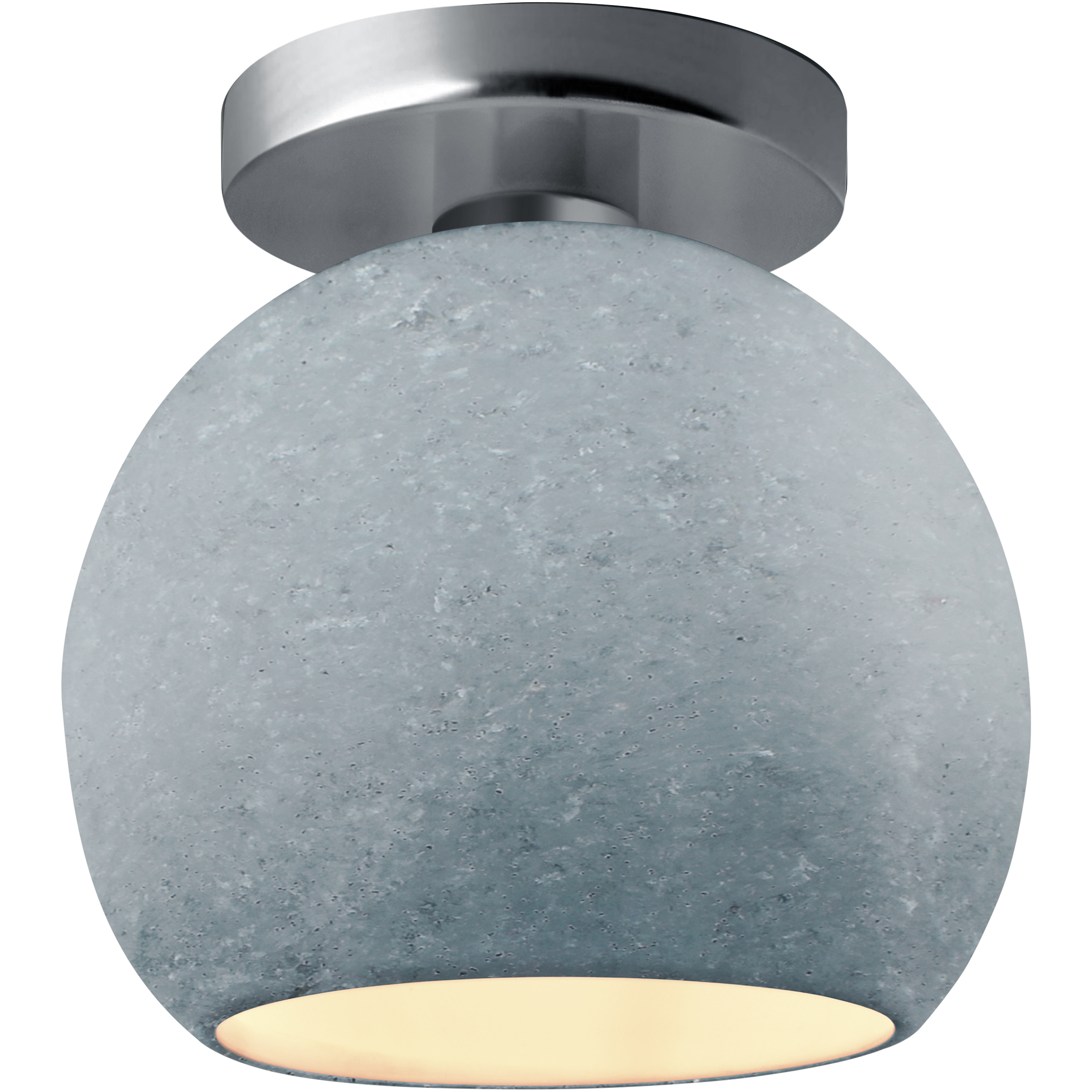 Radiance 1 Light 10 inch Brushed Nickel and Concrete Semi-Flush Ceiling Light