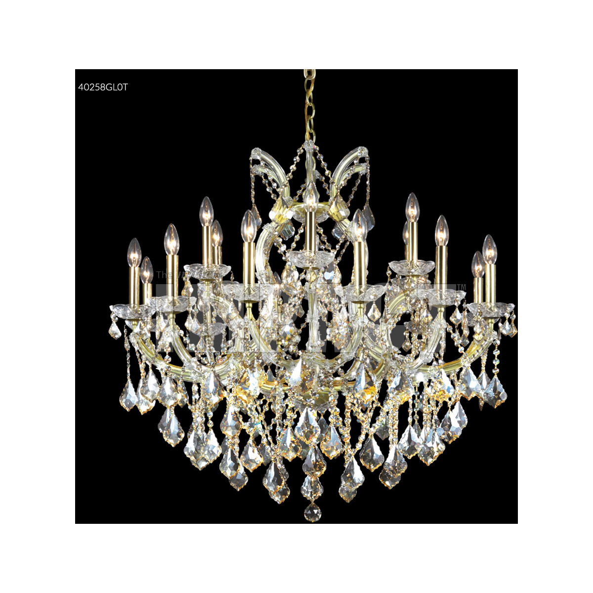 Maria Theresa 19 Light 37 inch Gold Lustre Crystal Chandelier Ceiling Light