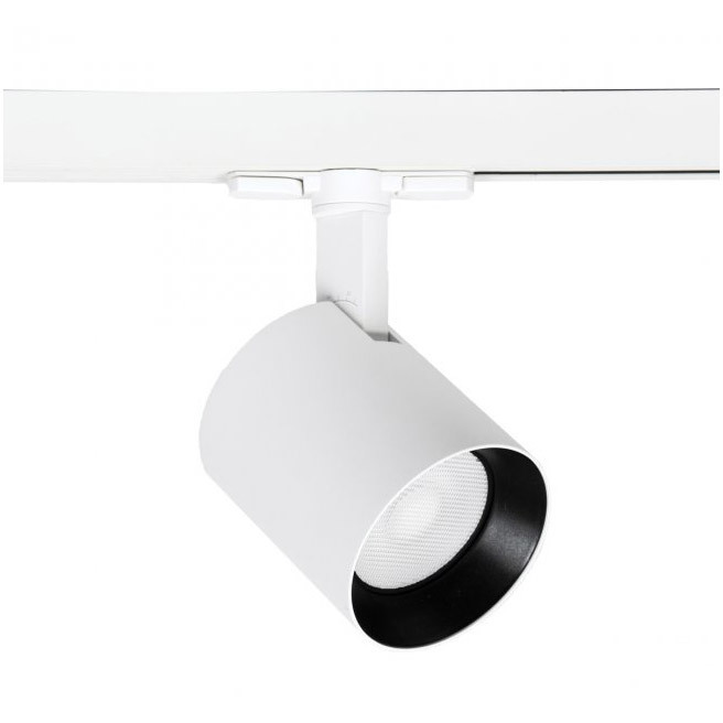 Paloma 1 Light 277 White Track Head Ceiling Light in 85, 3000K