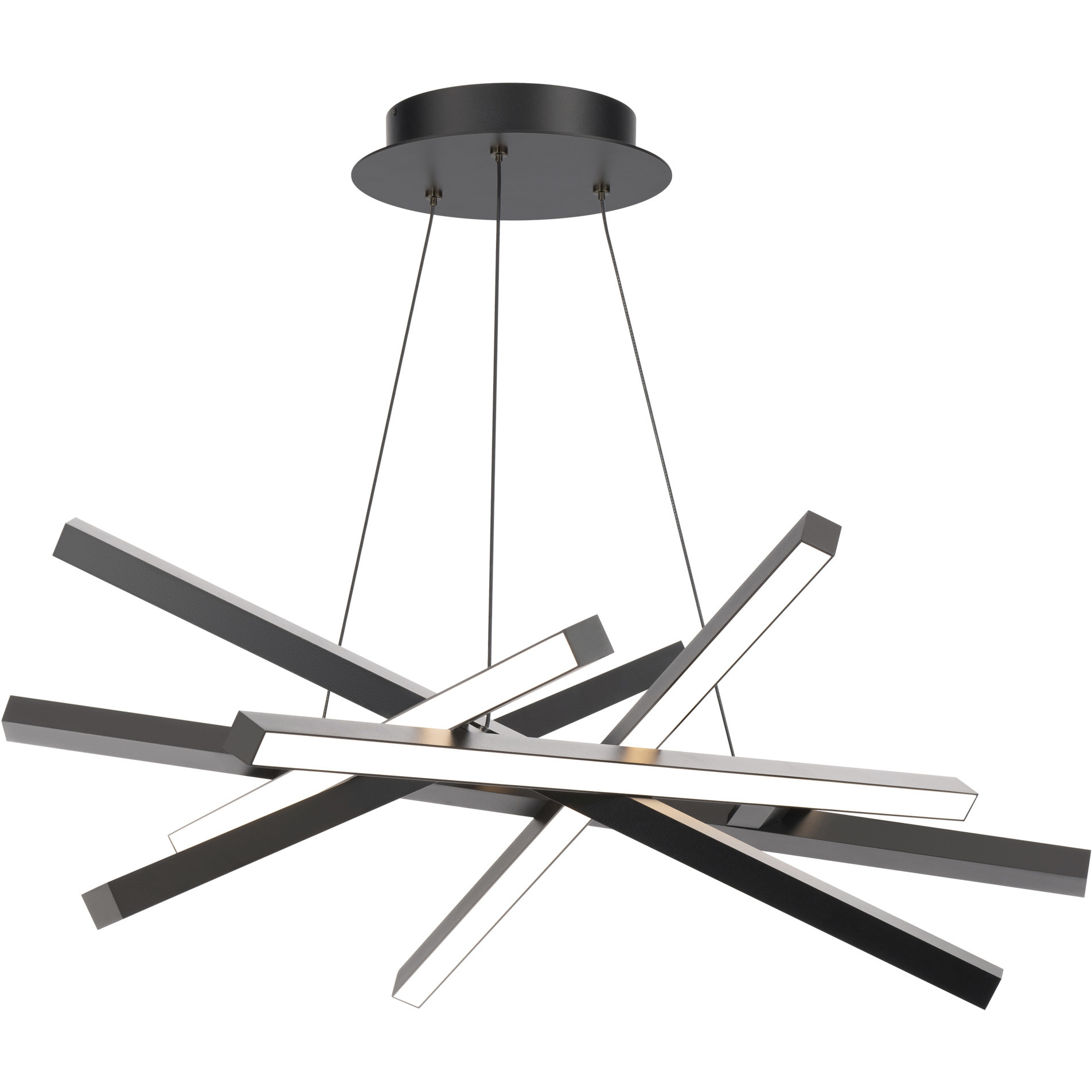 Parallax LED 30 inch Black Pendant Ceiling Light, dweLED