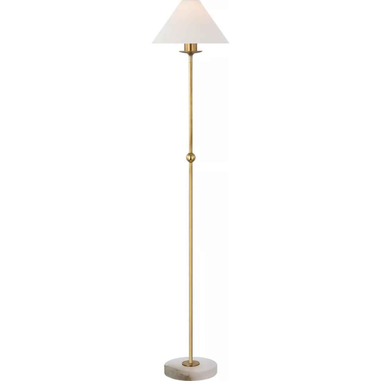 Chapman & Myers Caspian 51.75 inch 6.5 watt Antique-Burnished Brass and Alabaster Floor Lamp Portable Light, Medium