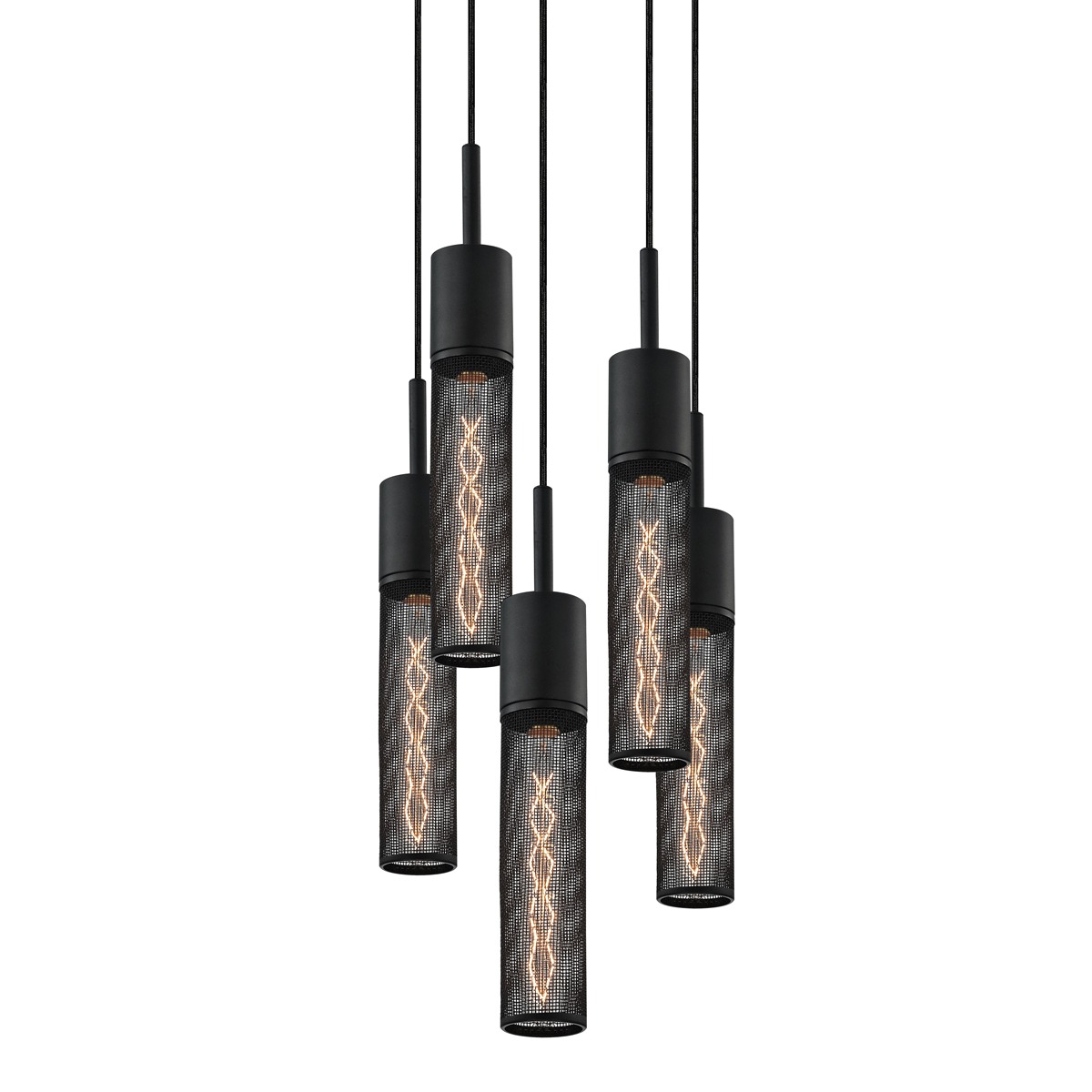 Urban Edge 10 Light 12 inch Textured Black Pendant Ceiling Light