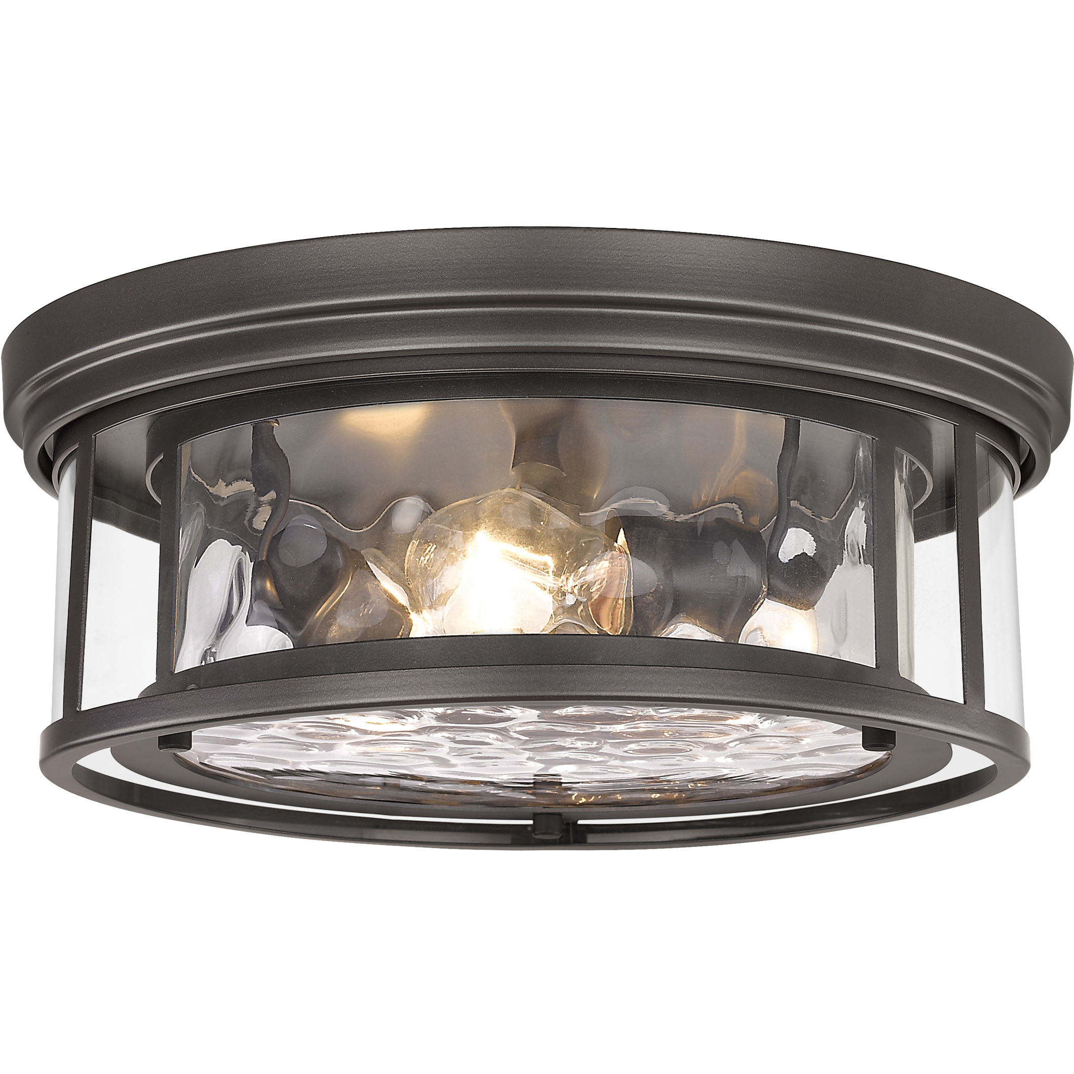 Clarion 3 Light 16 inch Bronze Flush Mount Ceiling Light