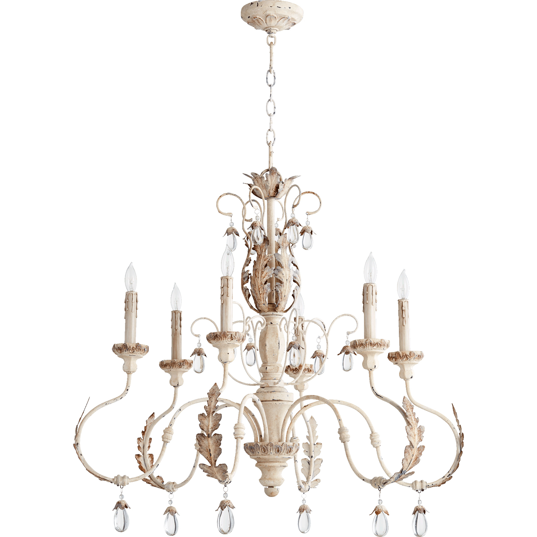 Quorum 6444-6-70 Venice 6 Light 32 inch Persian White Chandelier