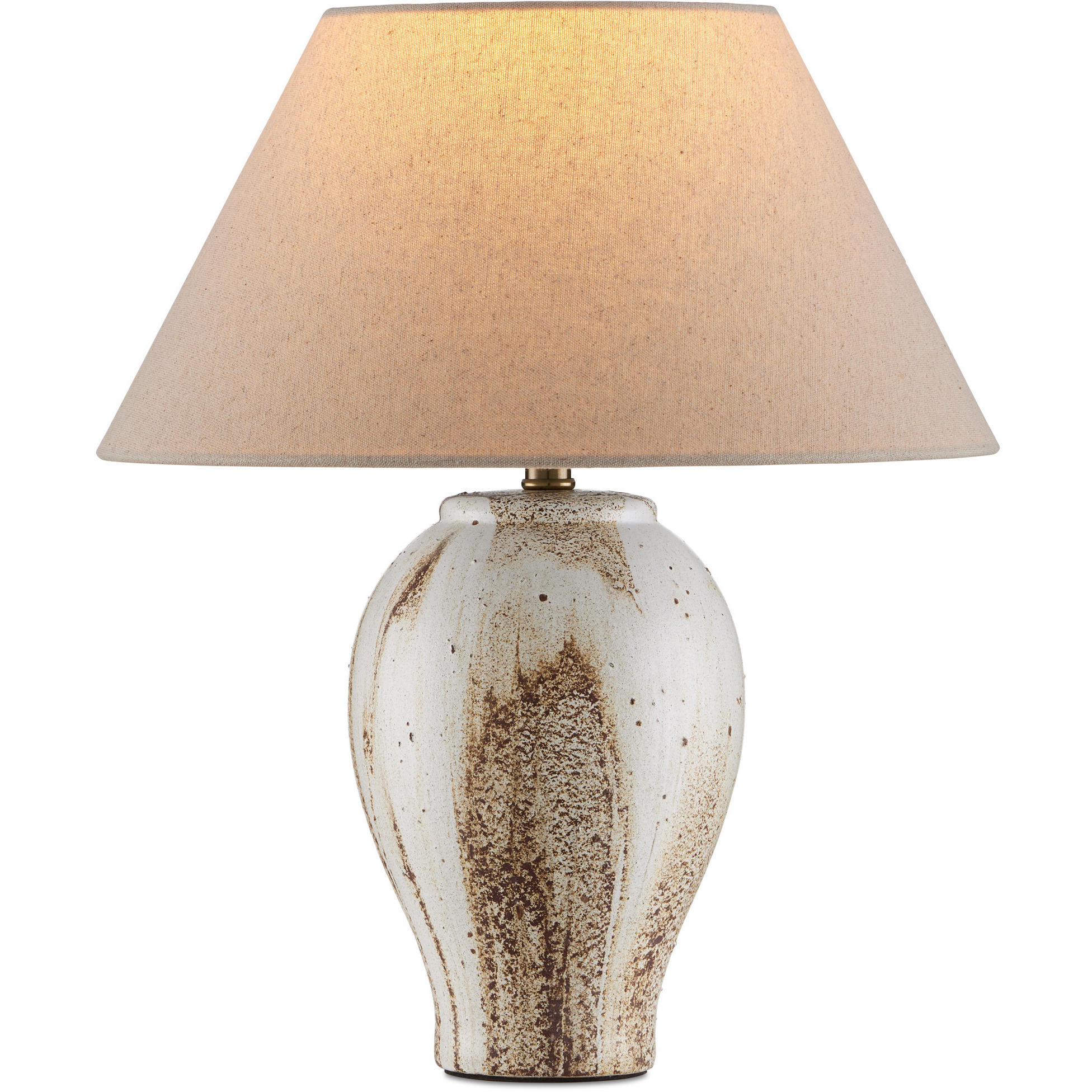 Latte 16.5 inch 60 watt Beige and Off-White Table Lamp Portable Light