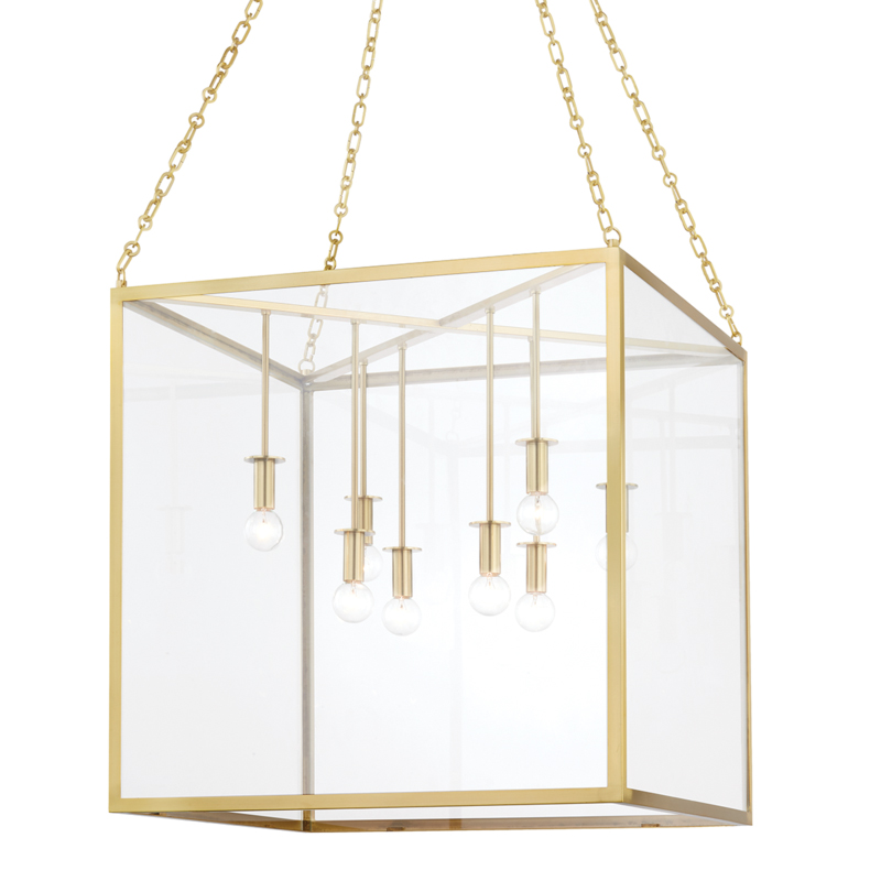 Catskill 8 Light 24 inch Aged Brass Pendant Ceiling Light