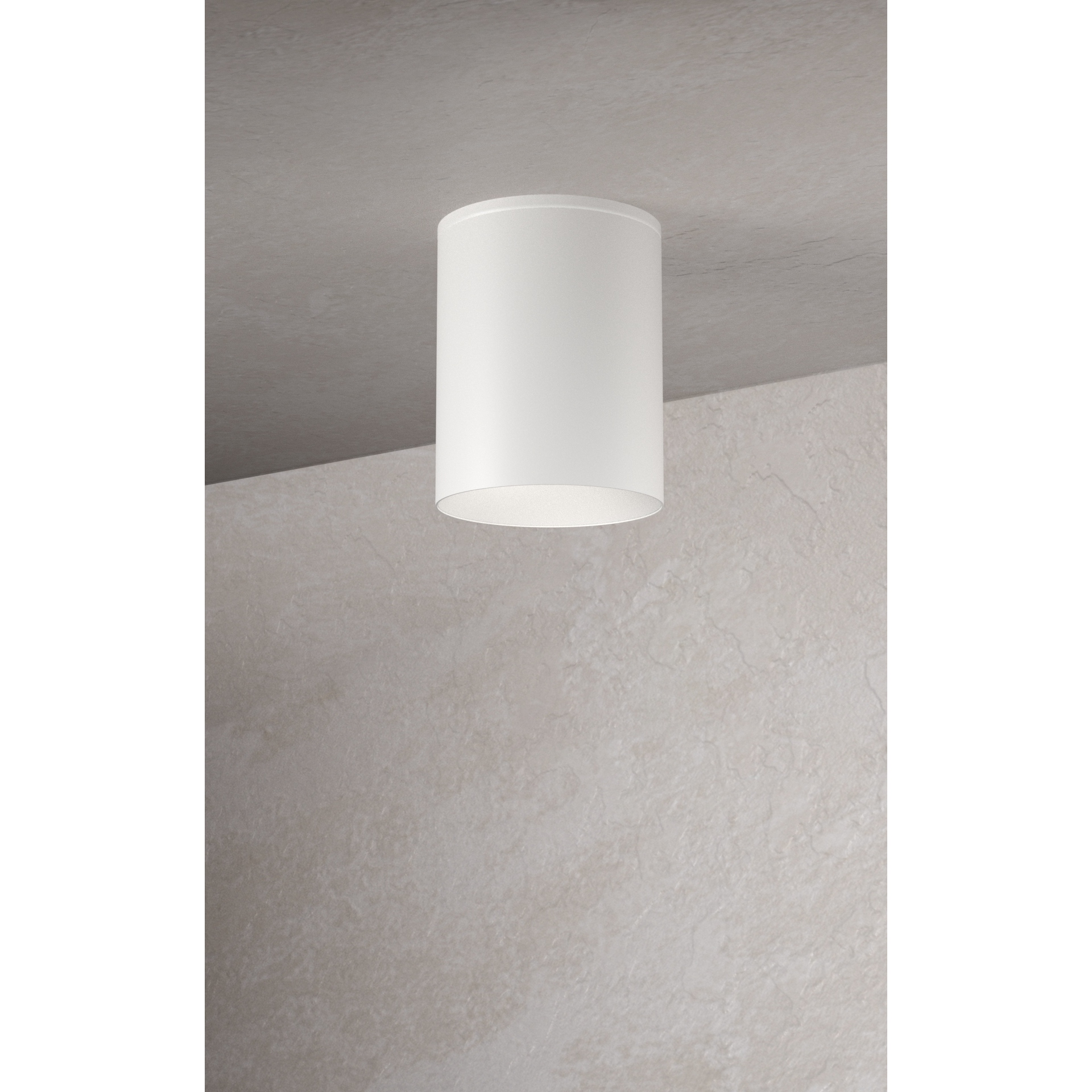 LED Cylinder Collection 1 Light 5 inch Semi Gloss White Flush Mount Ceiling Light