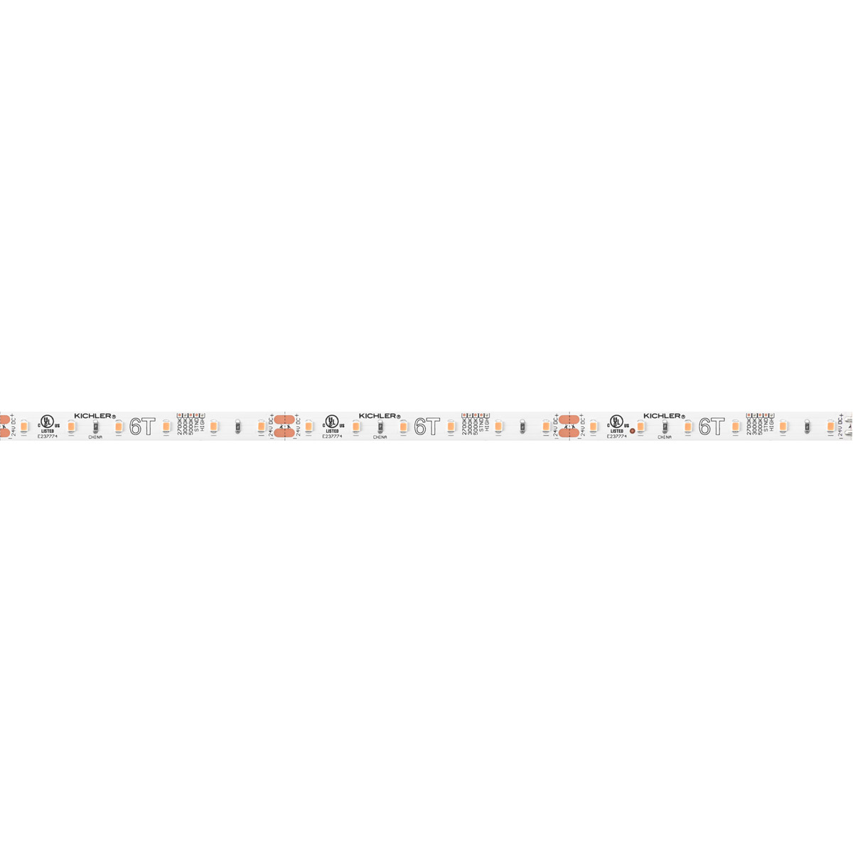 6Tl Dry Tape 24V White Material (Not Painted) 3000K 240 inch 24V LED Dry Tape