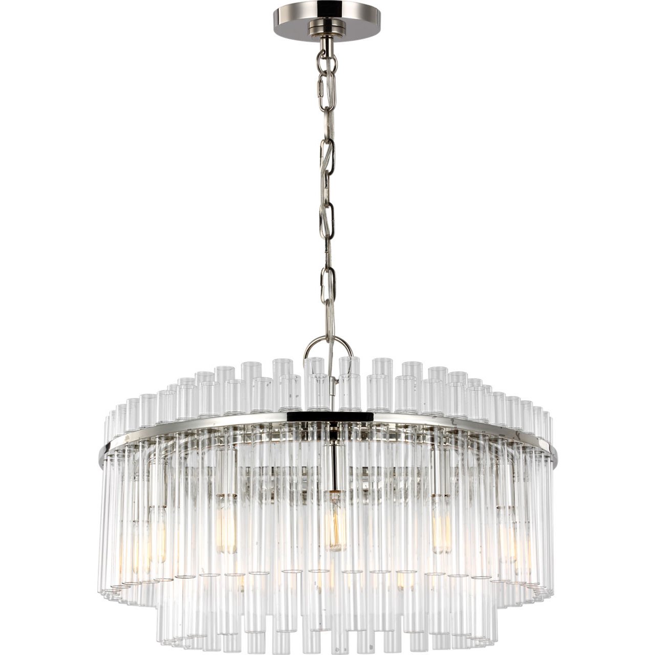 C&M by Chapman & Myers Beckett 12 Light 24 inch Polished Nickel Chandelier Ceiling Light