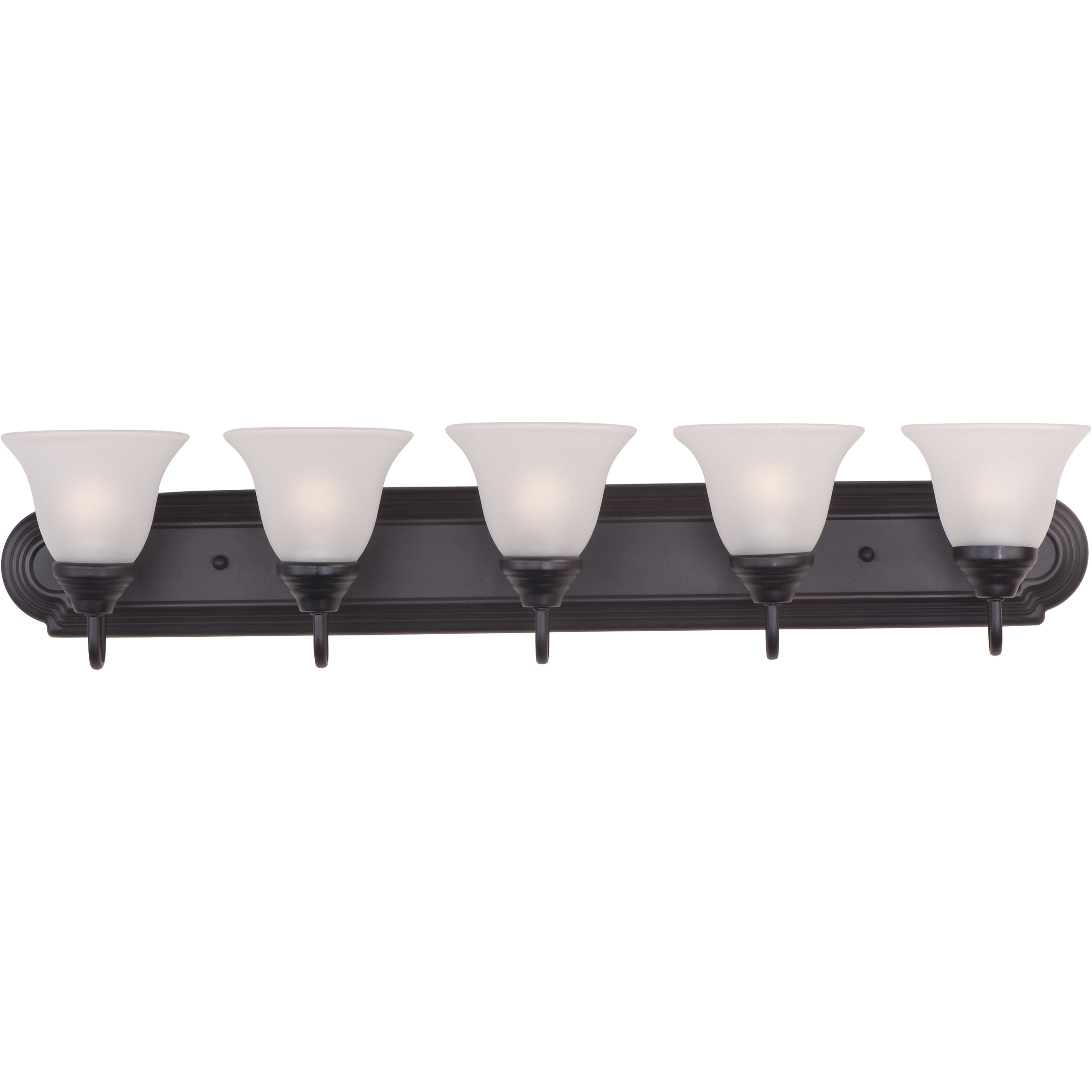 Essentials - 801x 5 Light 36 inch Oil Rubbed Bronze Bath Vanity Wall Light in Frosted