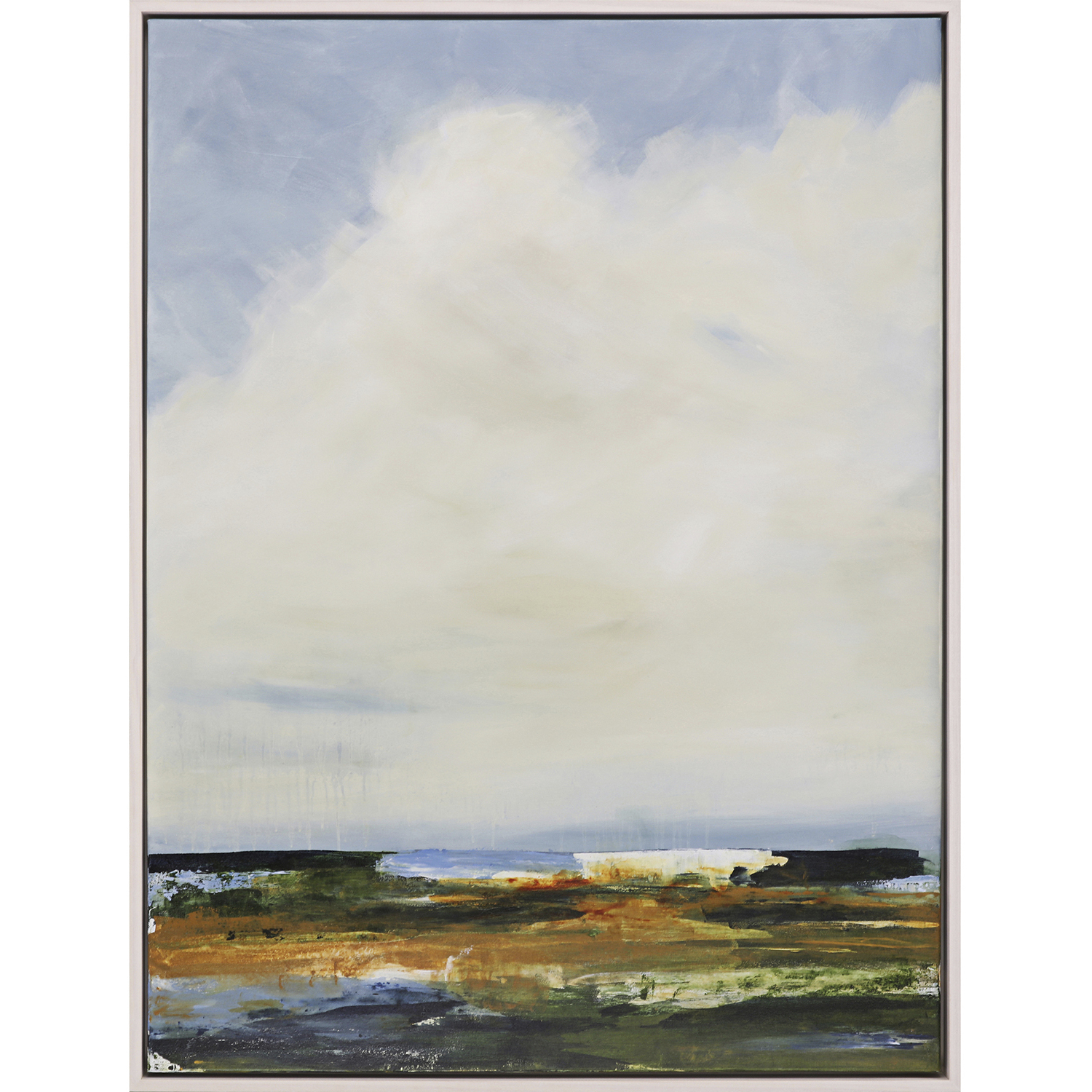 Late in the Day Blue and Green and White and Yellow Canvas, The Studio