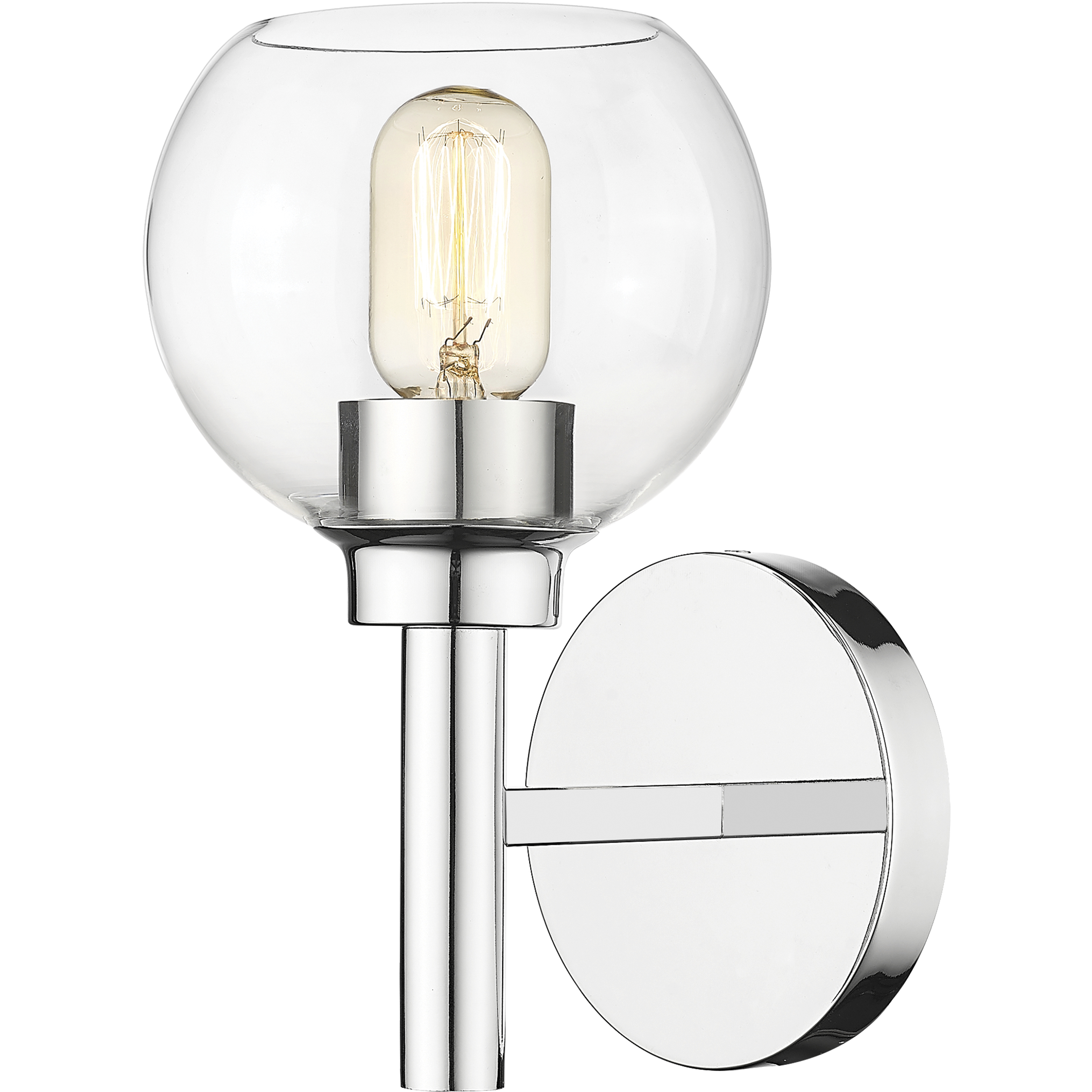 Sutton 1 Light 6 inch Chrome Wall Sconce Wall Light